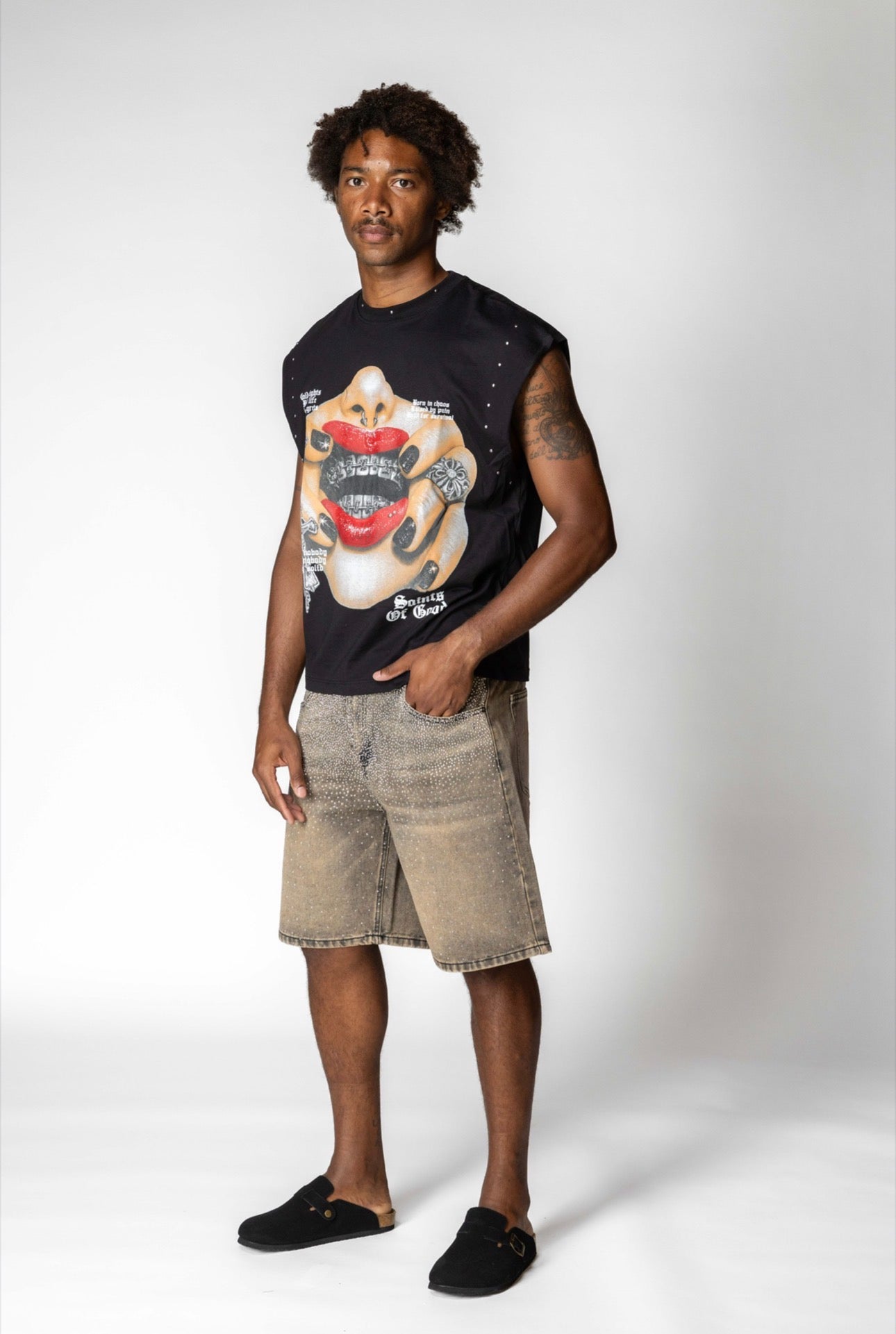 BERMUDA JEANS STRASS