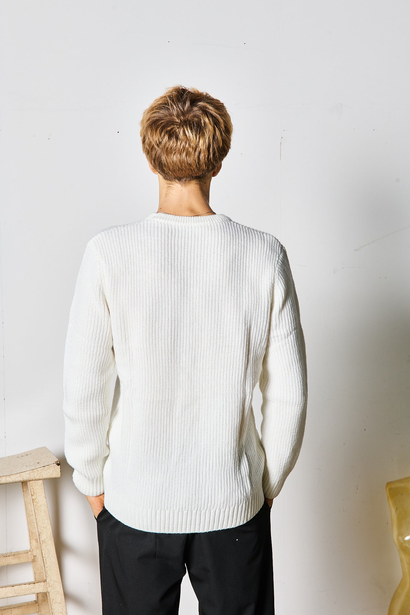 MAGLIONE PANNA MISTO LANA