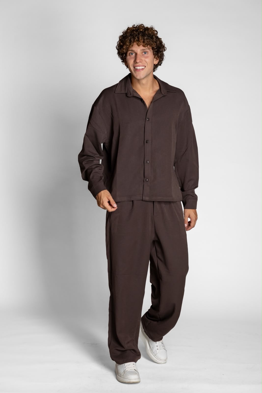 COORDINATO CROP MORO