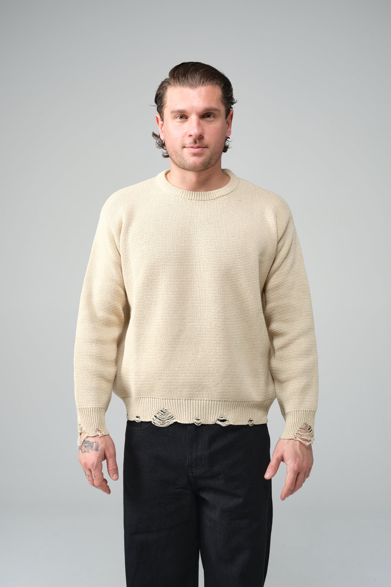 MAGLIONE CROP BEIGE