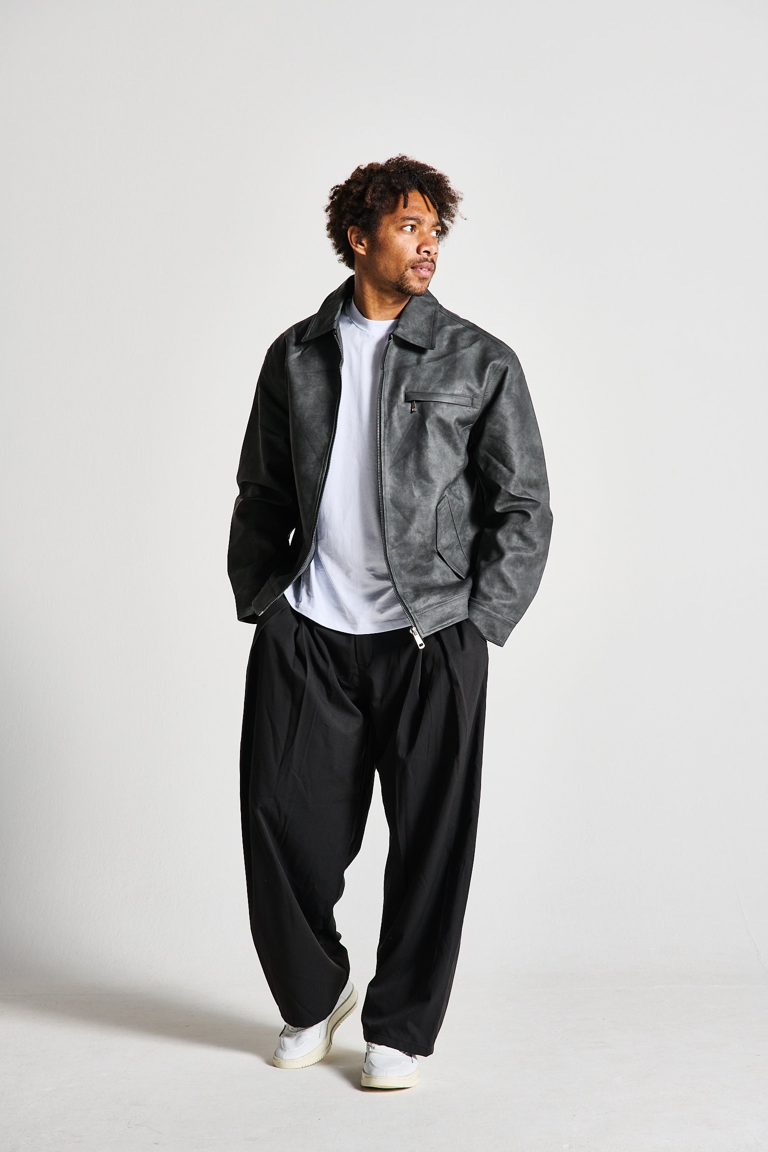 GIACCA ECO-PELLE SLAVATA