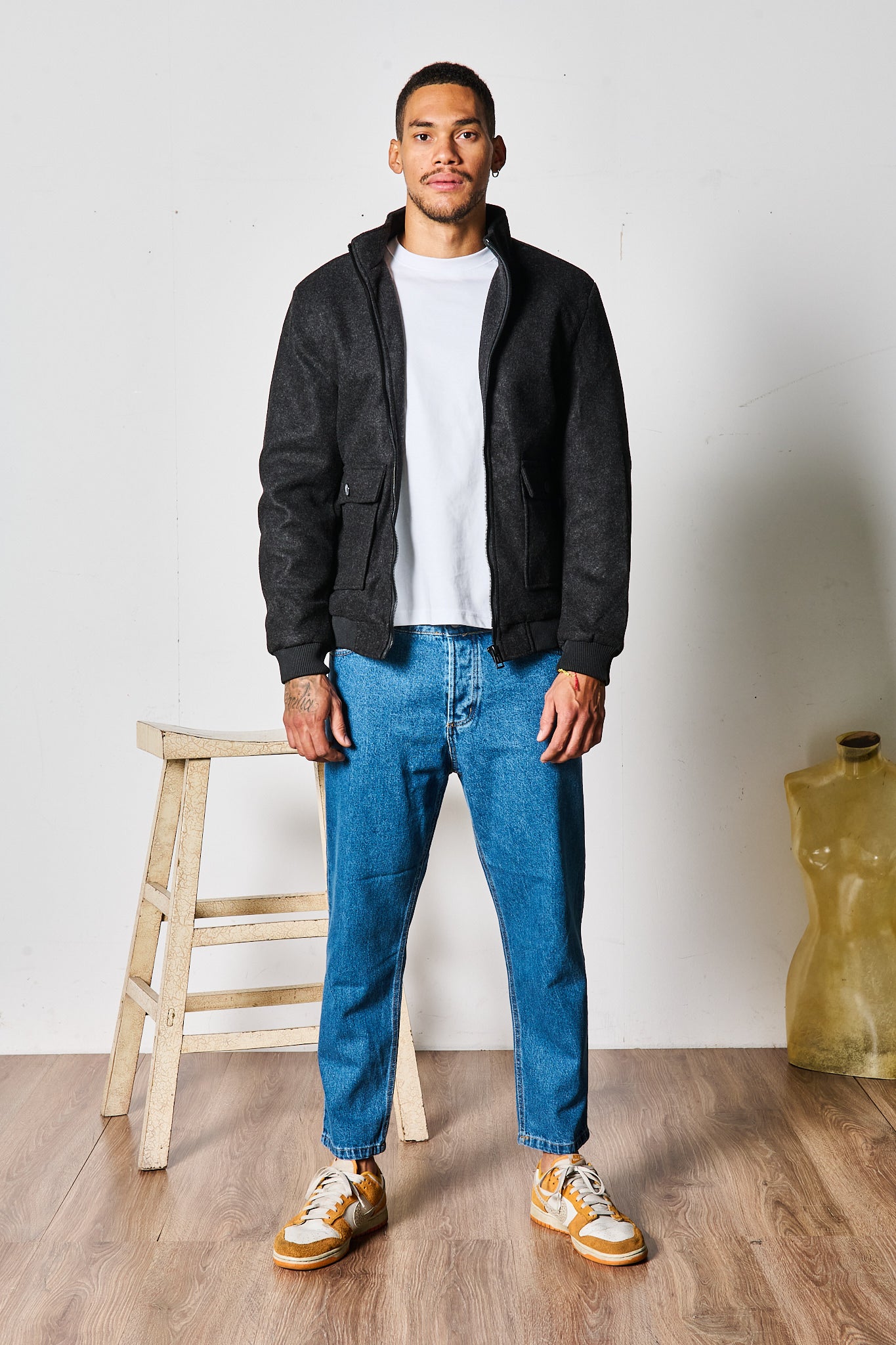BOMBER NERO SFUMATO
