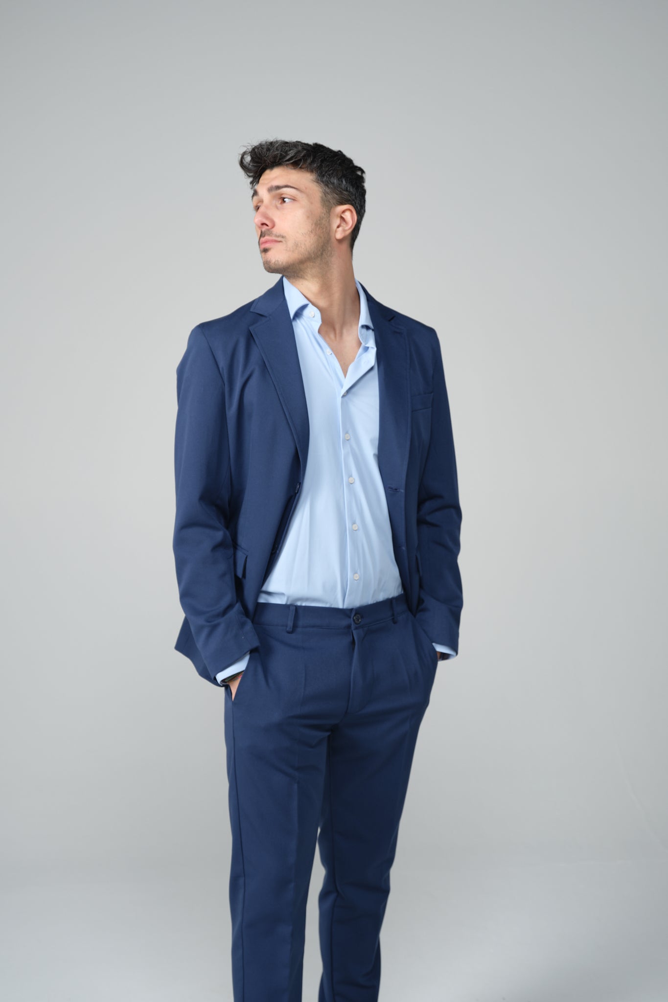 CAMICIA AZZURRA NO STIRO