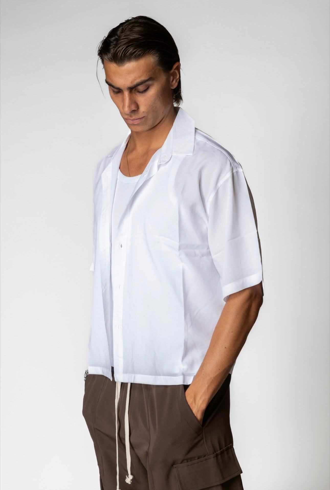 CAMICIA CROP BIANCA