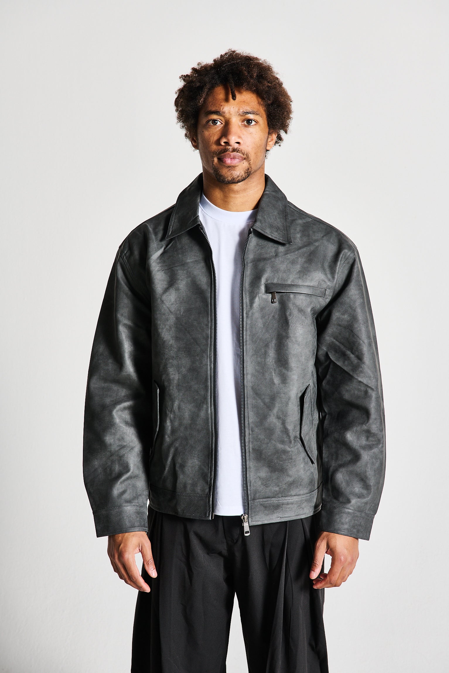 GIACCA ECO-PELLE SLAVATA