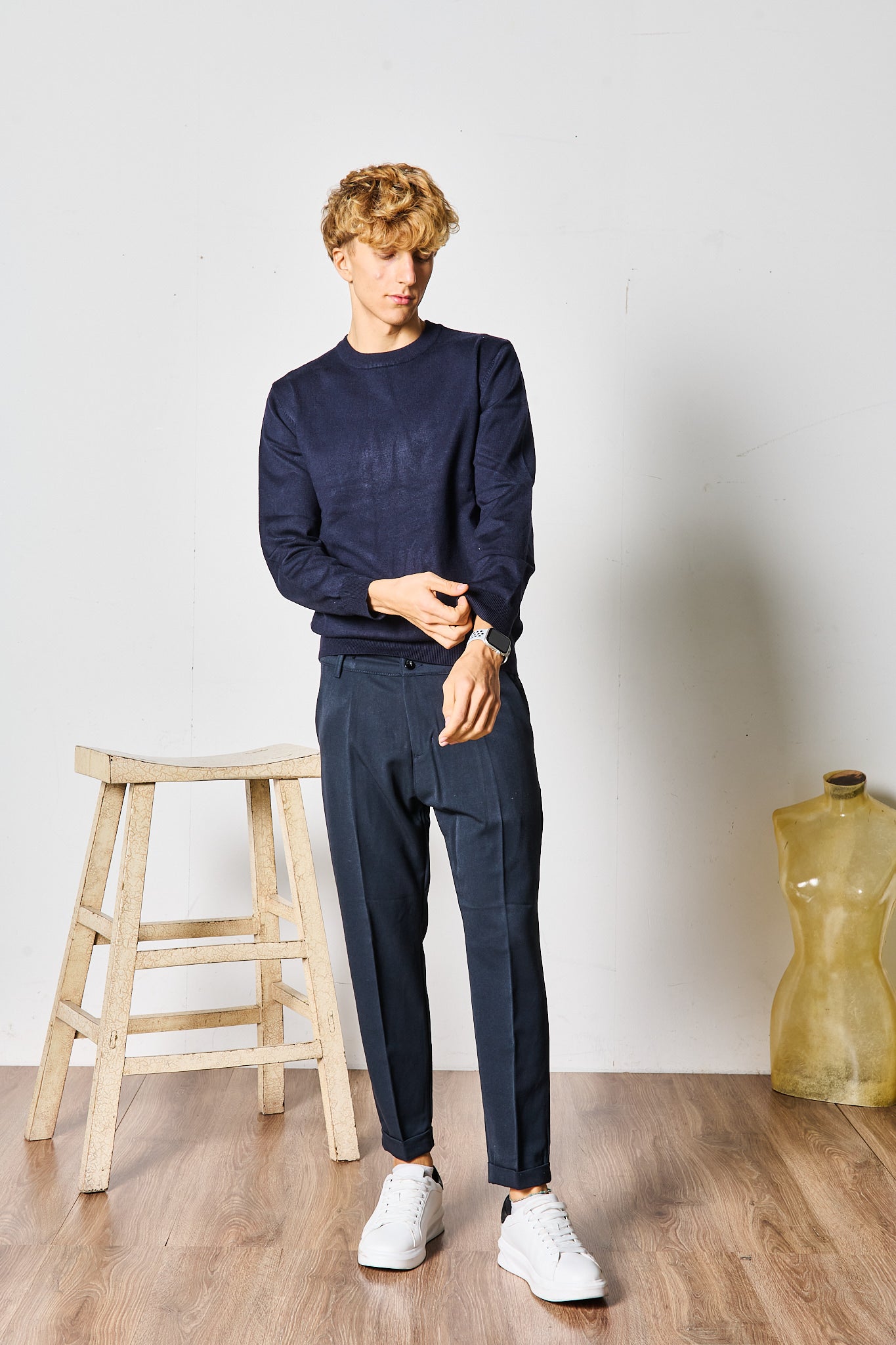 PANTALONE BLU ELEGANTE