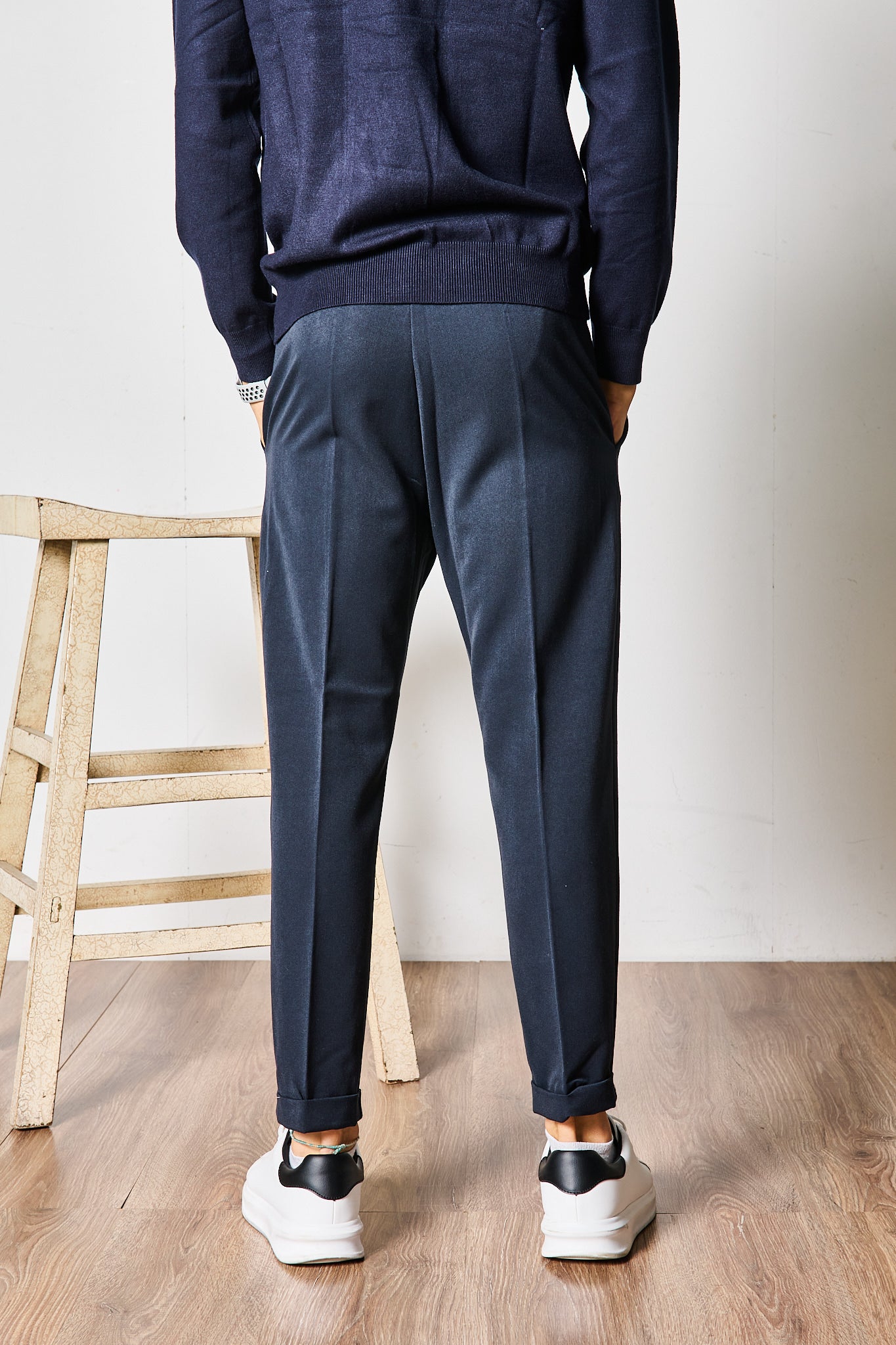 PANTALONE BLU ELEGANTE