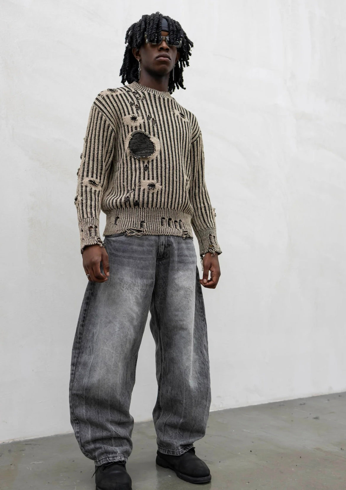 MAGLIONE SFRANGIATO TOKYO BEIGE