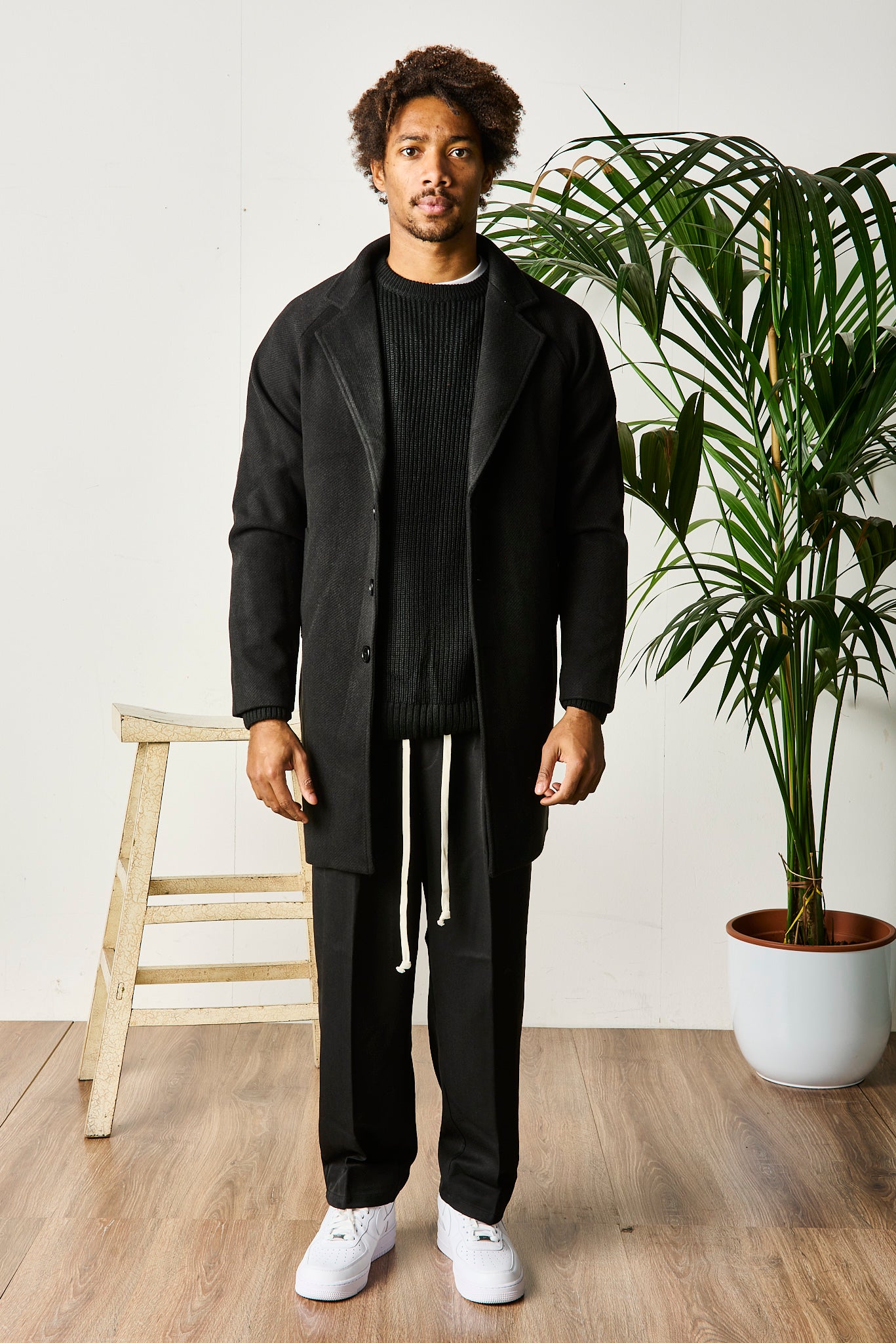 CAPPOTTO NERO MONOPETTO