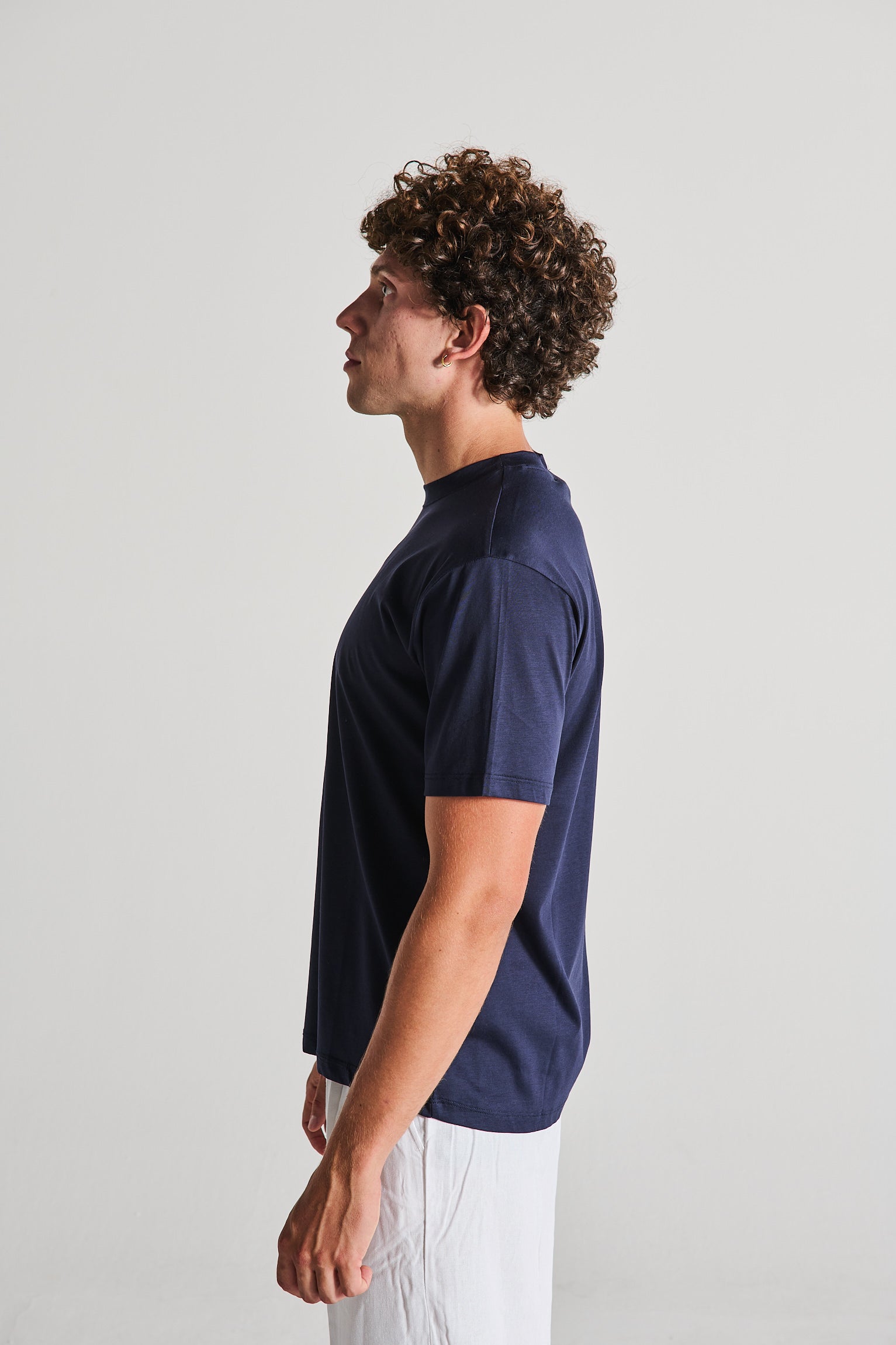 T-SHIRT FILO DI SCOZIA BLU