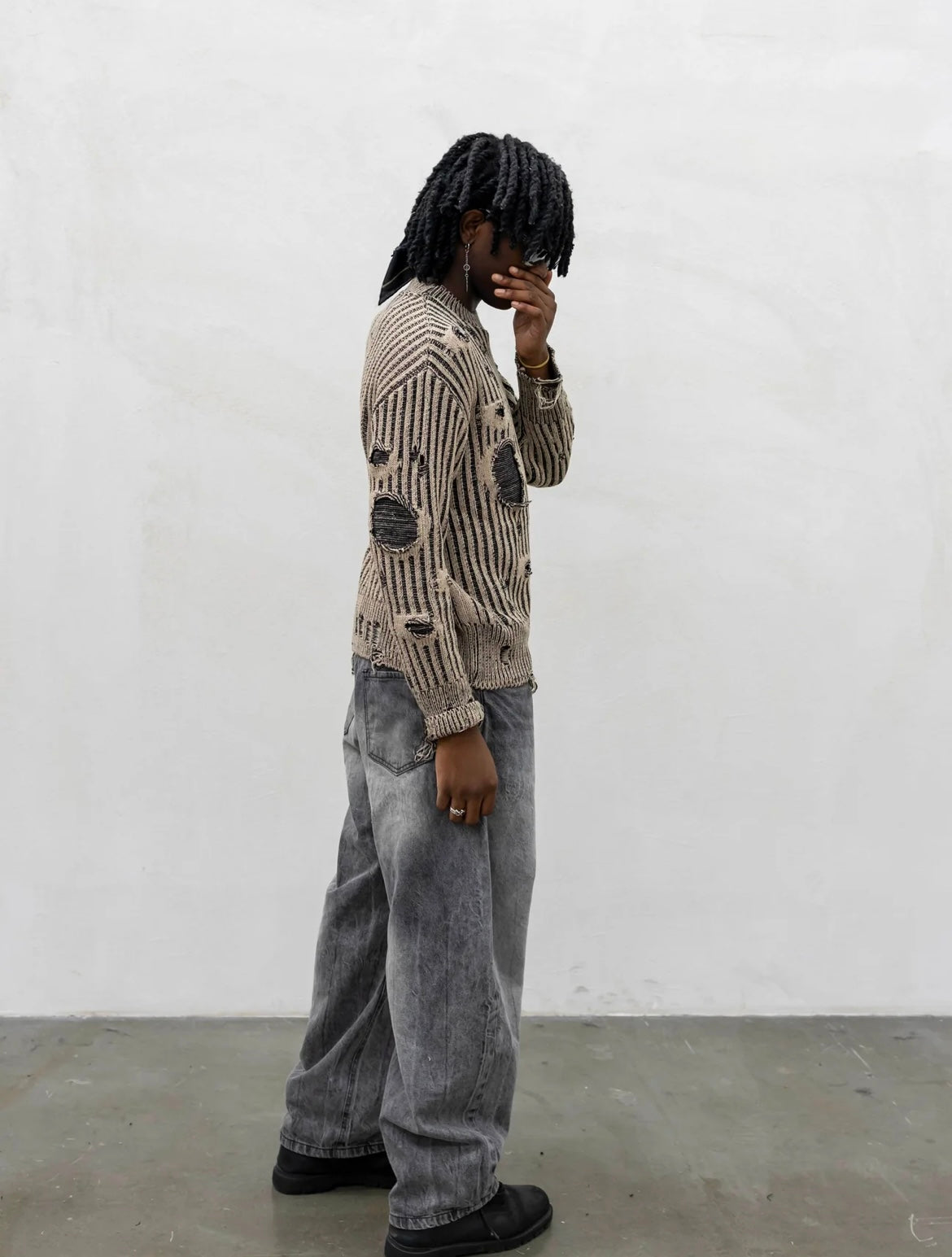 MAGLIONE SFRANGIATO TOKYO BEIGE