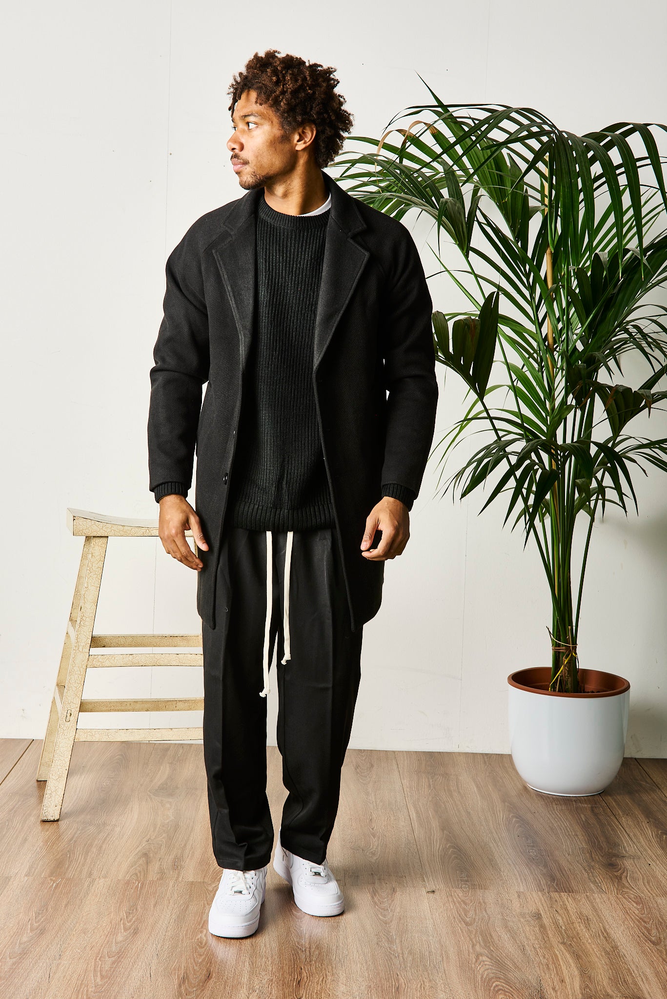 CAPPOTTO NERO MONOPETTO