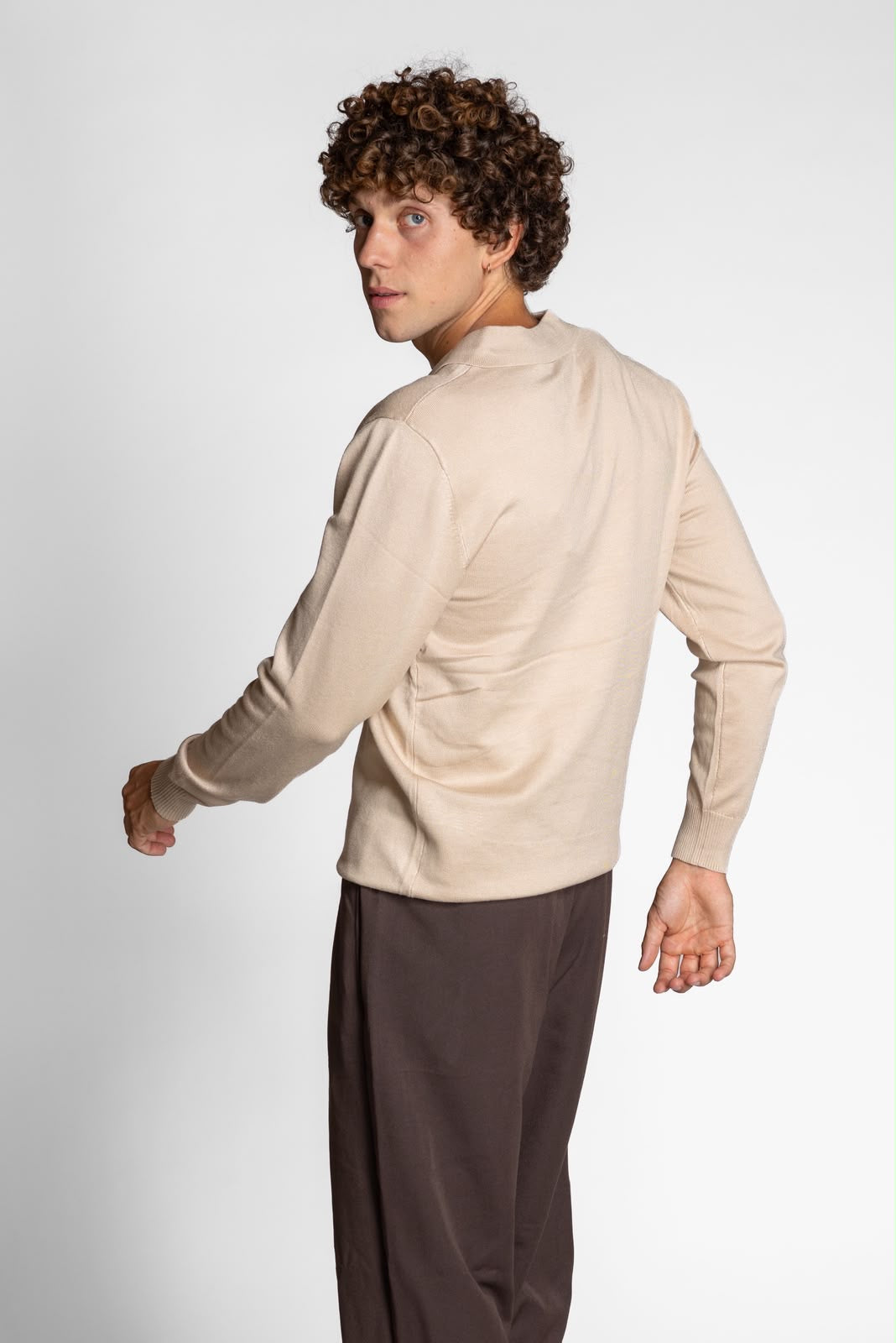 POLO ZIP BEIGE