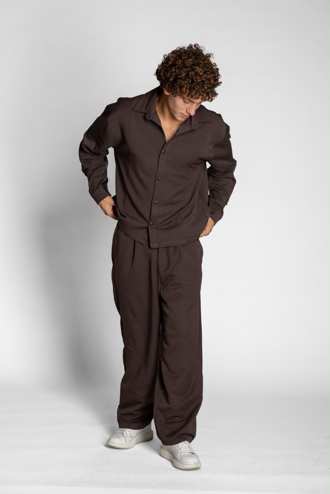 COORDINATO CROP MORO