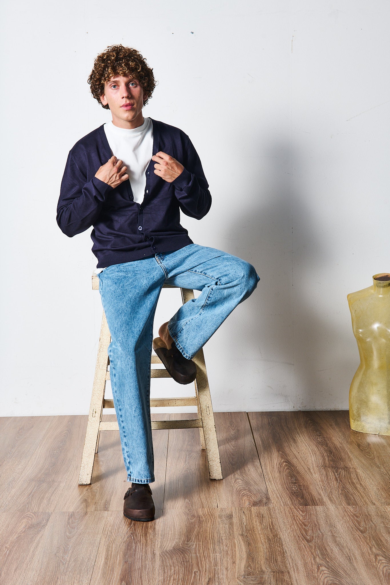 CARDIGAN IN MAGLIA BLU