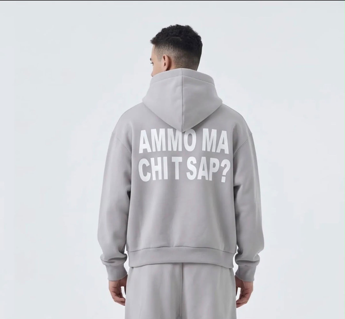 FELPA AMMO MA CHI T SAP GRIGIA