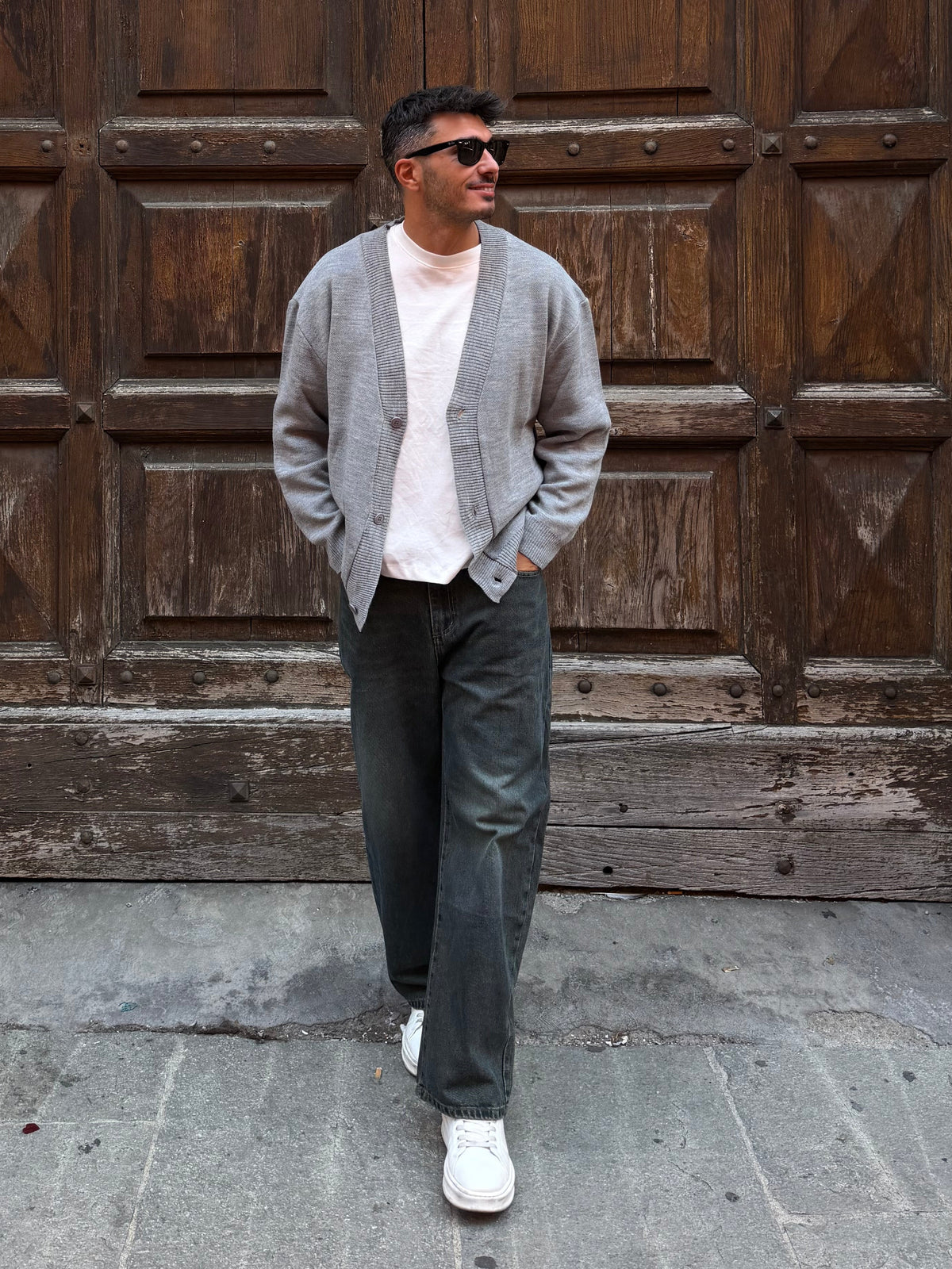 CARDIGAN GRIGIO