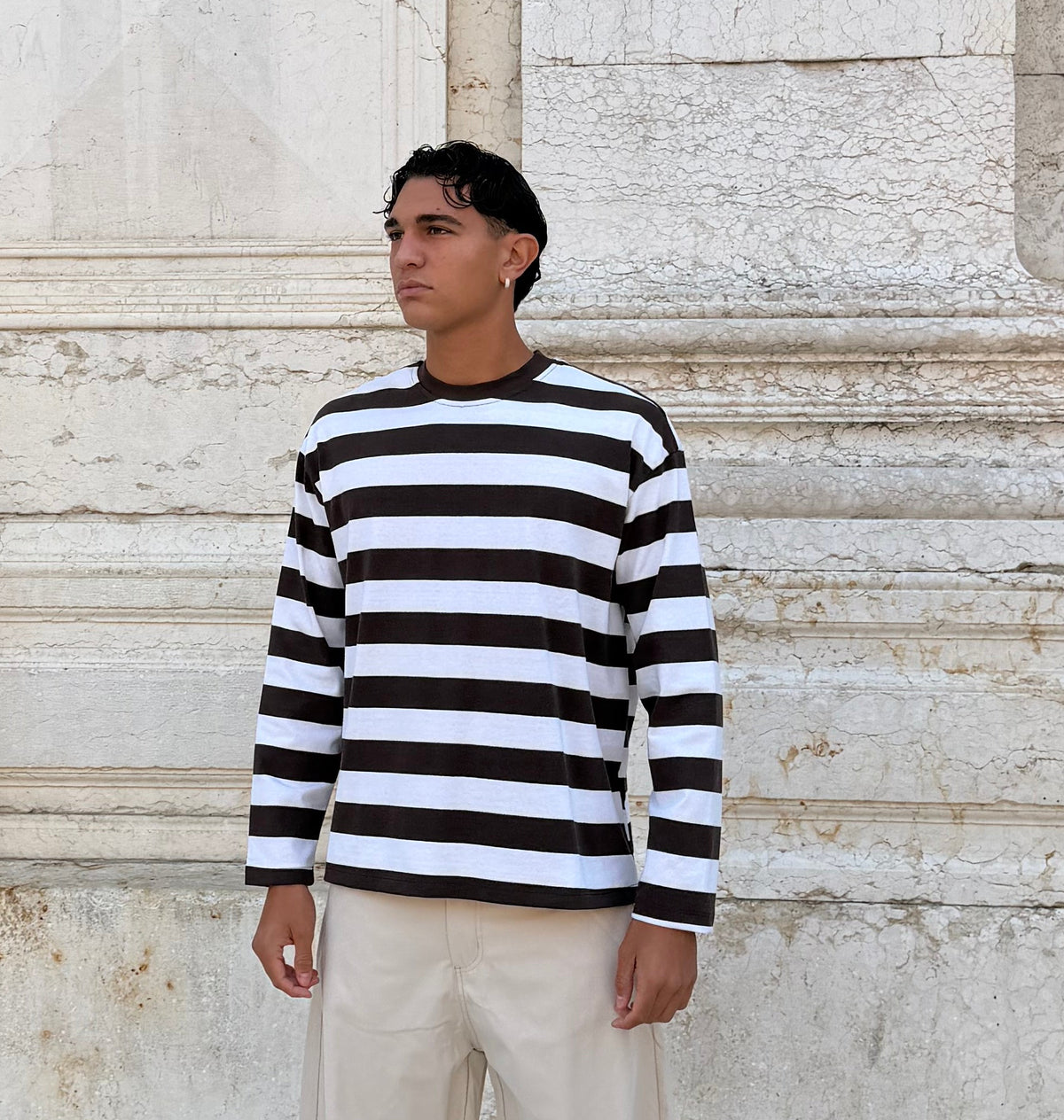 LONGSLEEVE A RIGHE MORO
