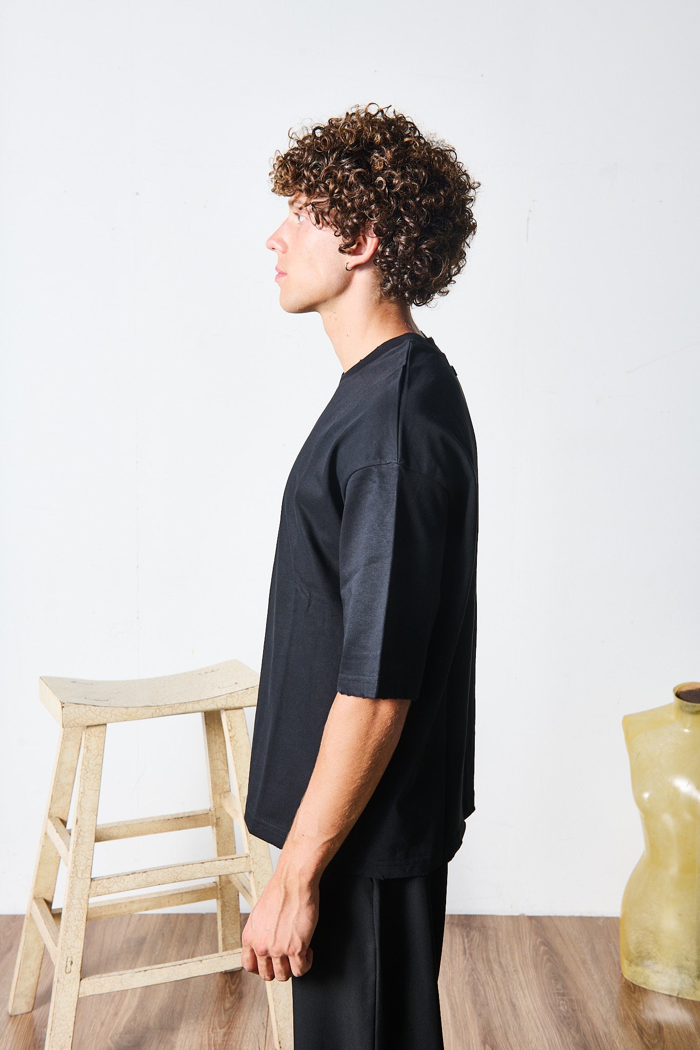 T-SHIRT CROP NERA