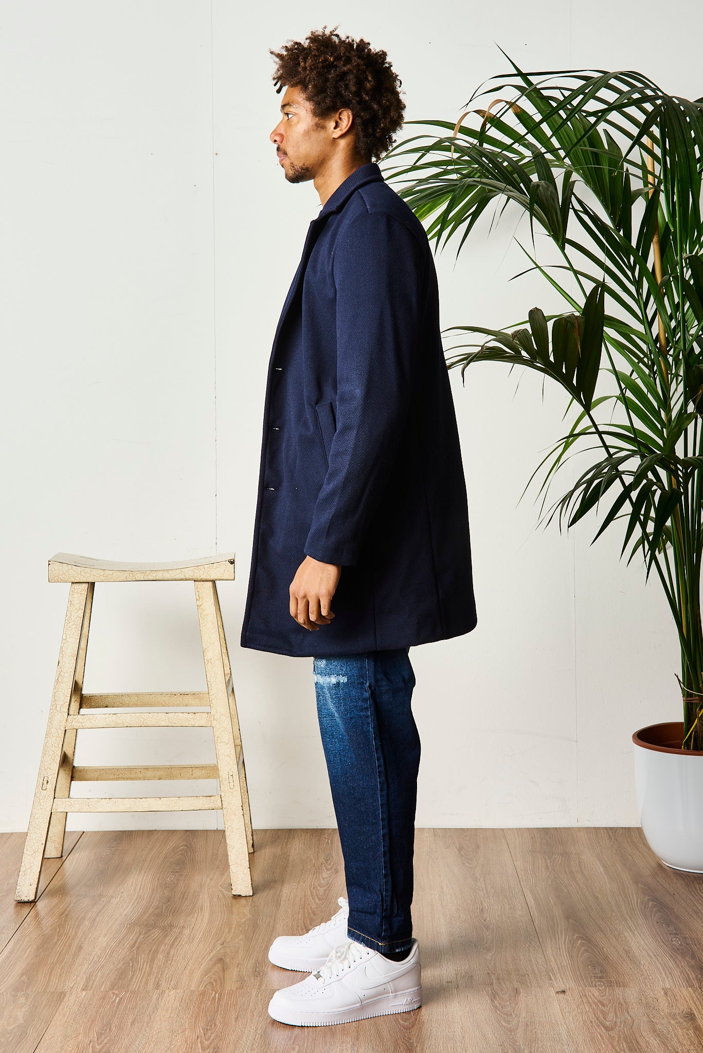 CAPPOTTO BLU MONOPETTO