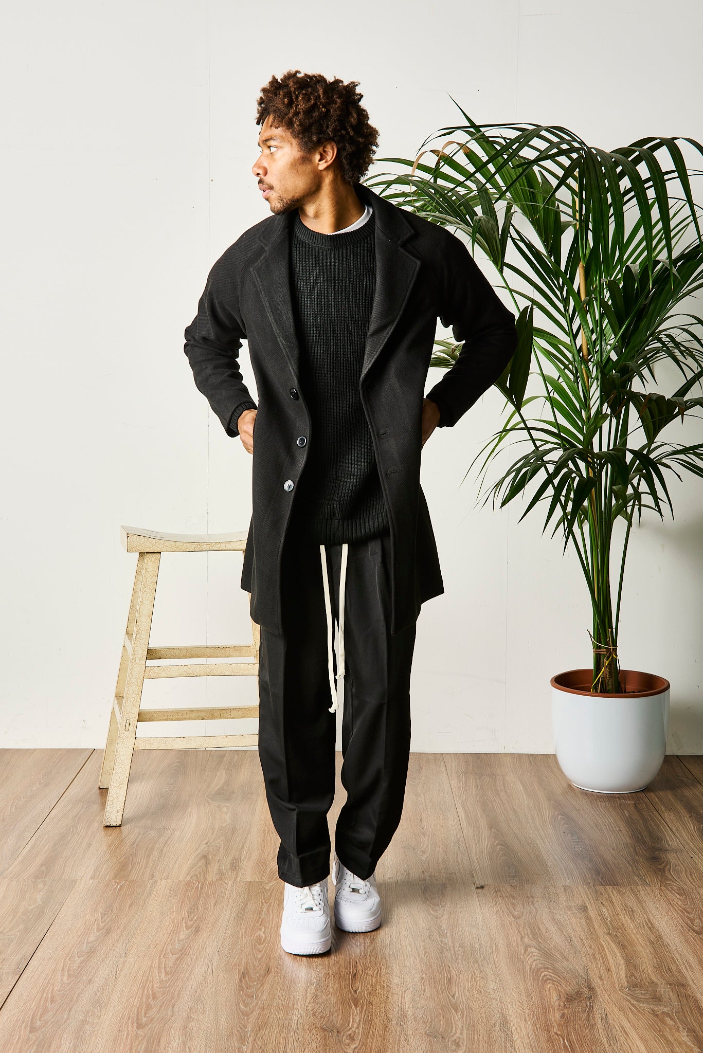 CAPPOTTO NERO MONOPETTO