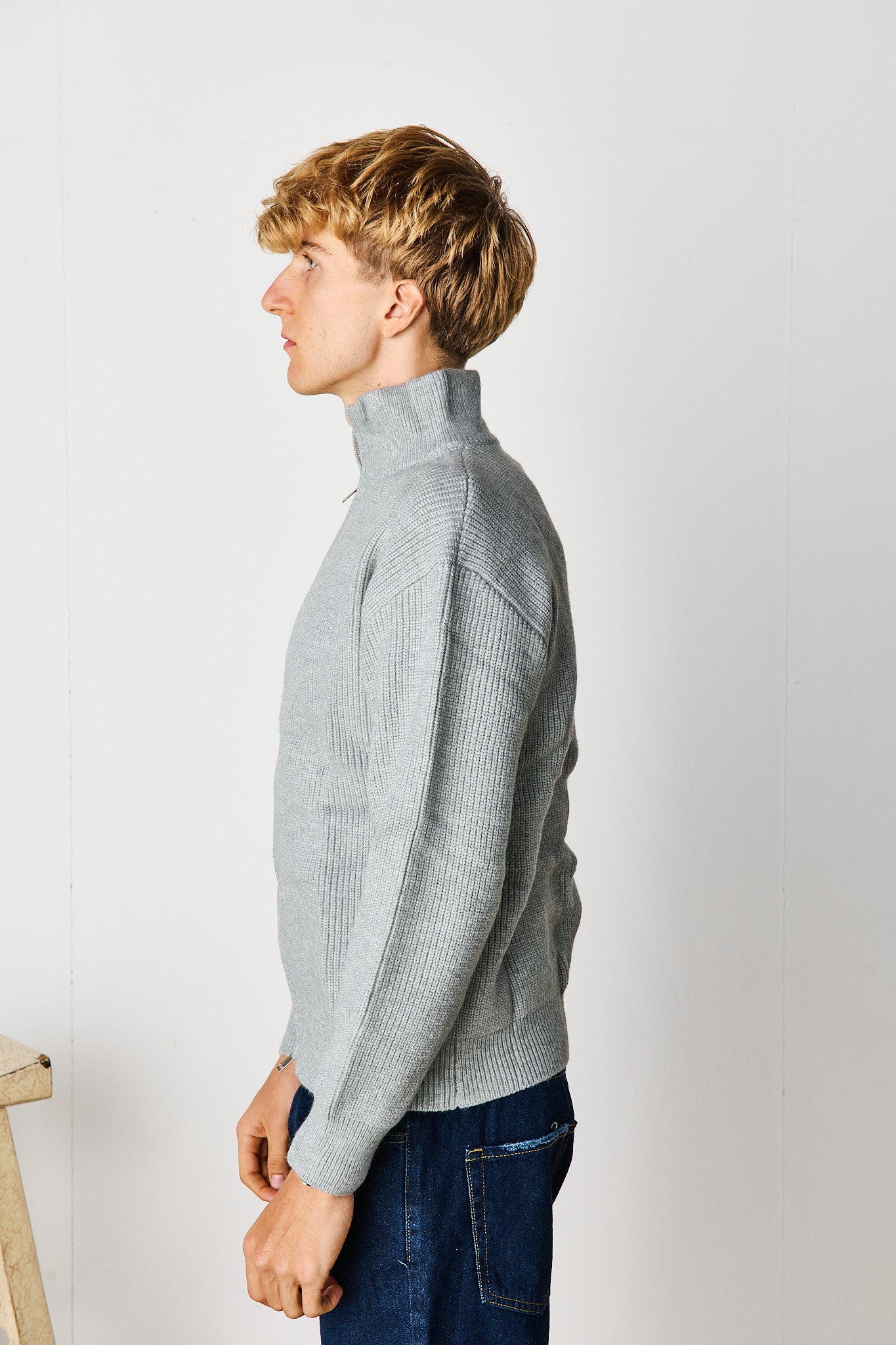MAGLIONE GREY ZIP