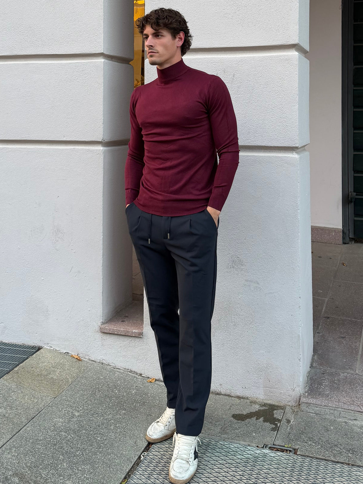 MAGLIA LUPETTO BORDEAUX