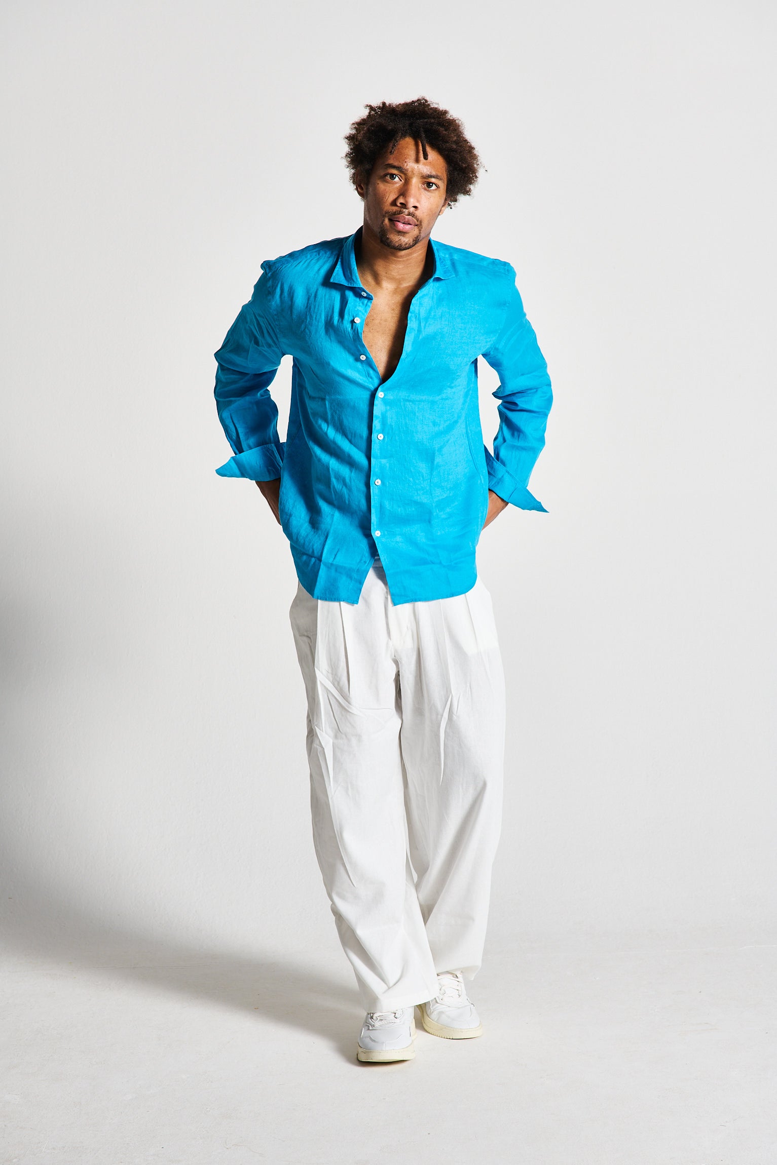 PANTALONE PENCES MISTO LINO BIANCO