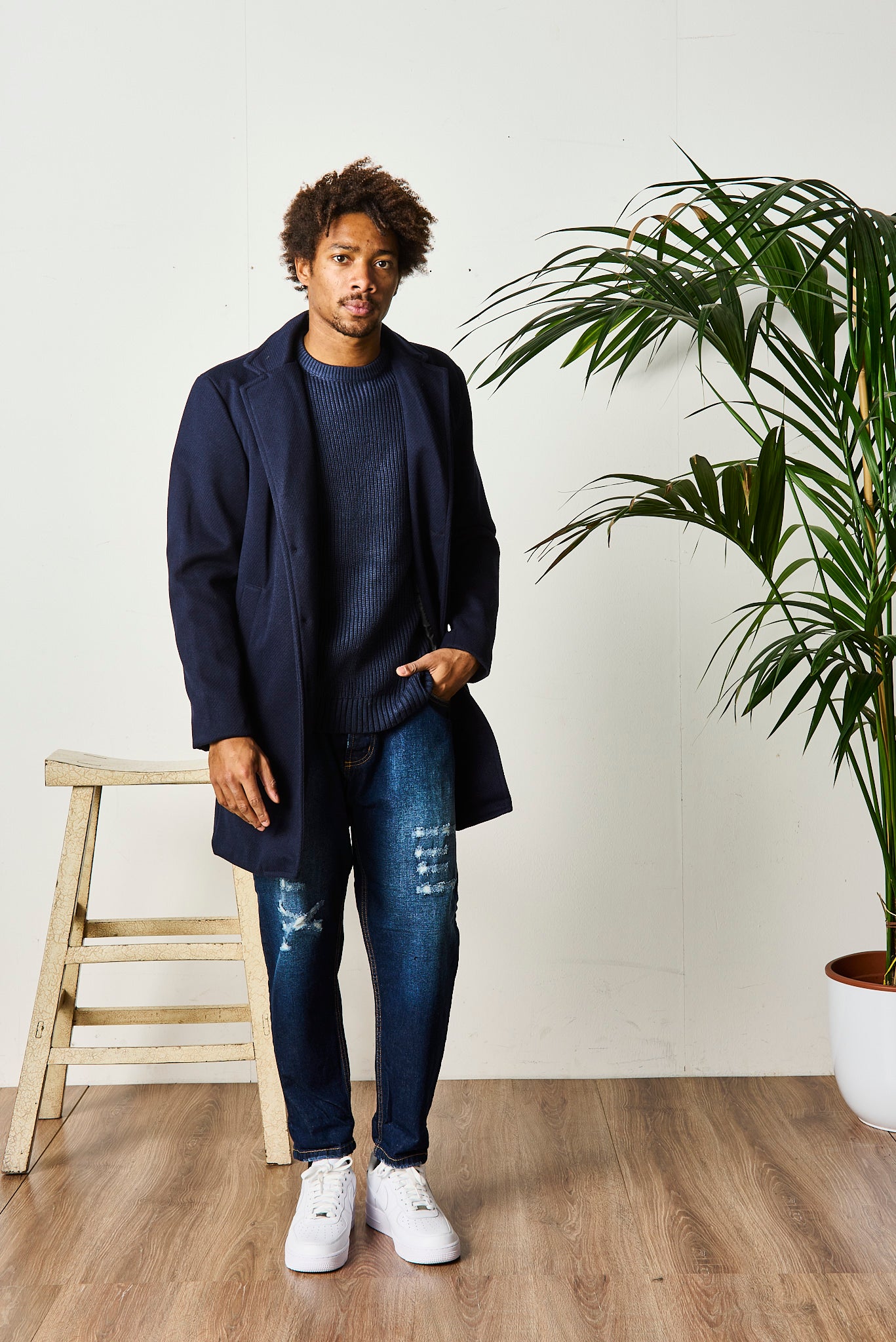 CAPPOTTO BLU MONOPETTO