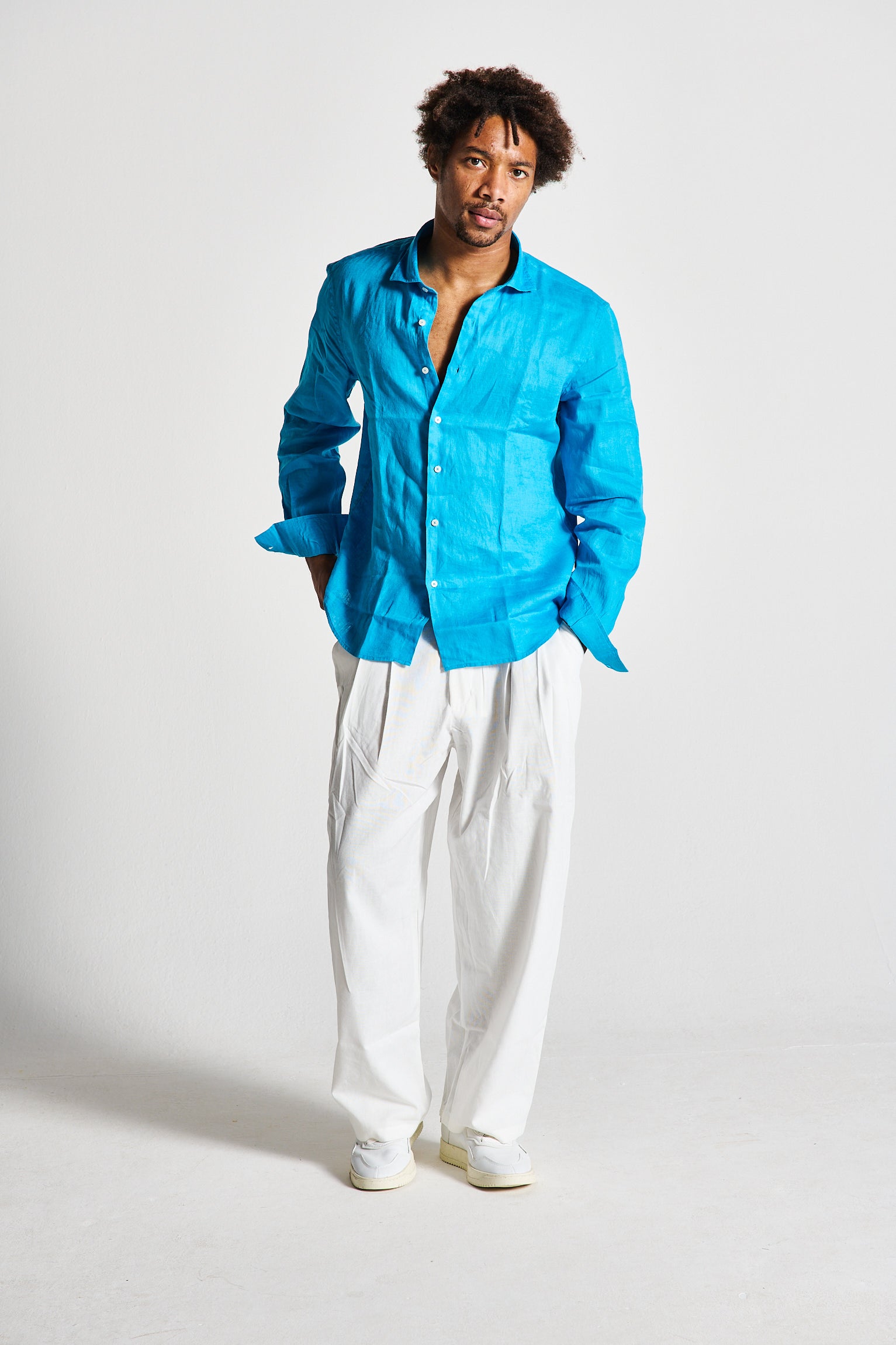 PANTALONE PENCES MISTO LINO BIANCO