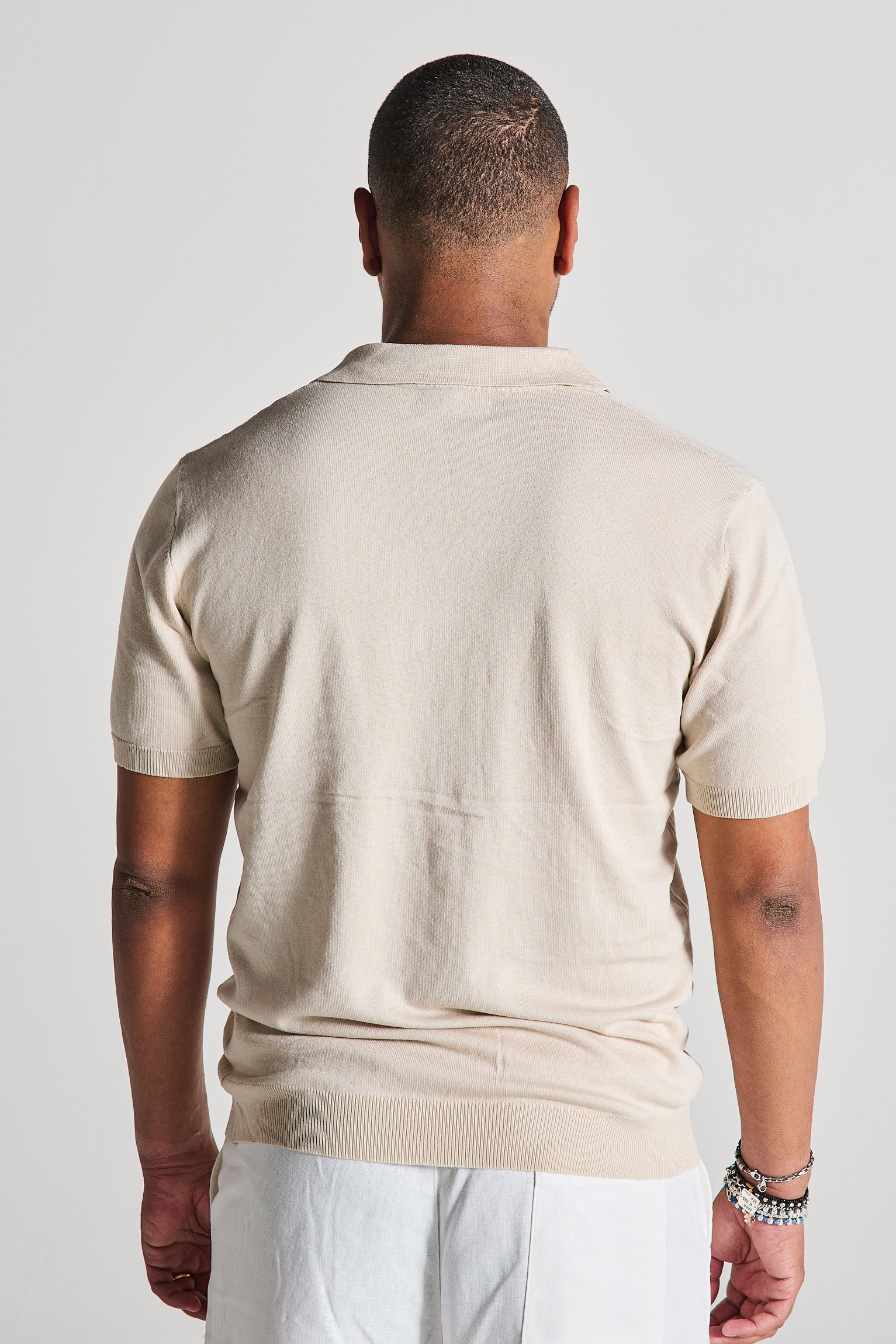 POLO SCOLLO V BEIGE