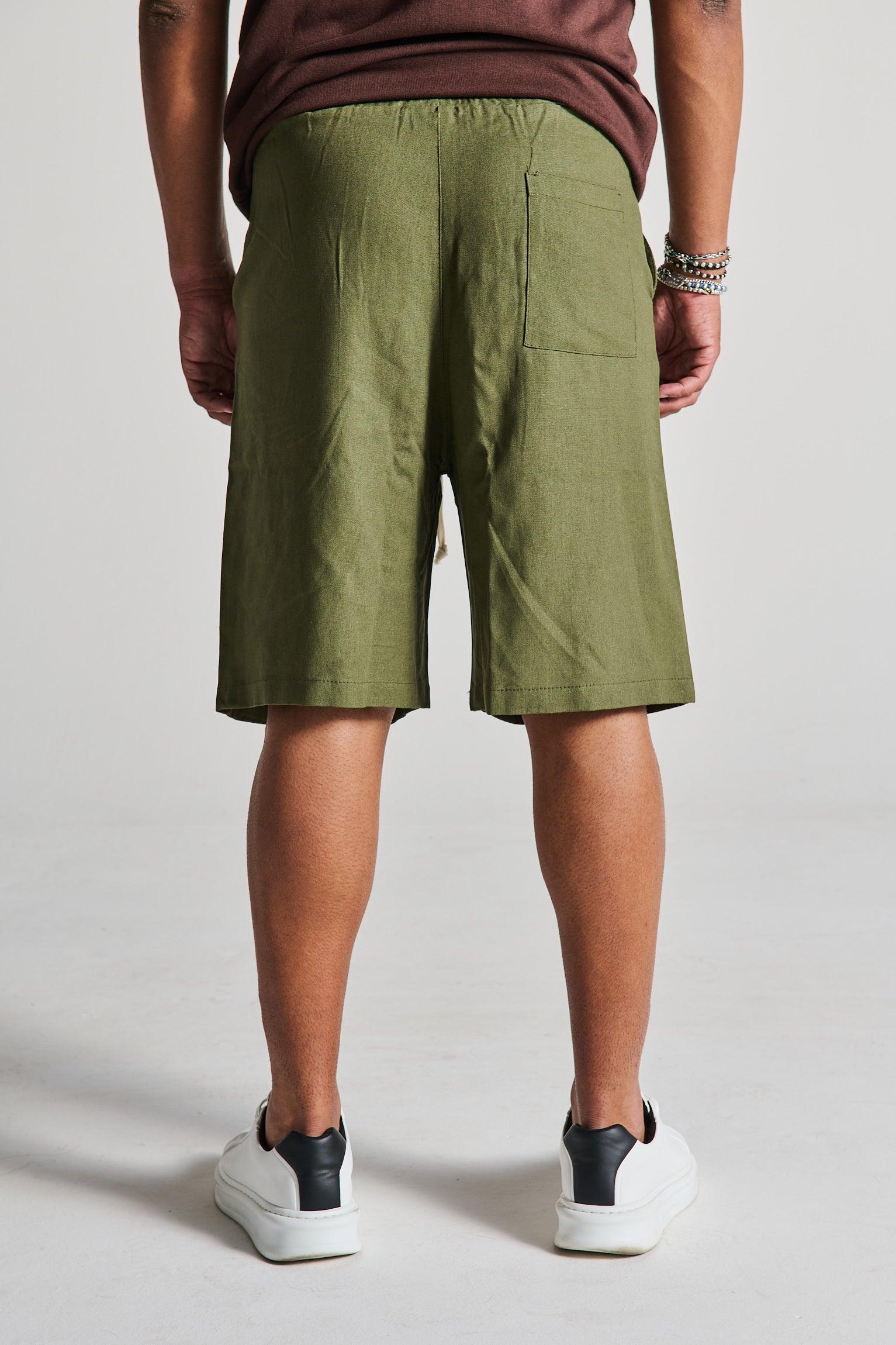 BERMUDA MISTO LINO VERDE