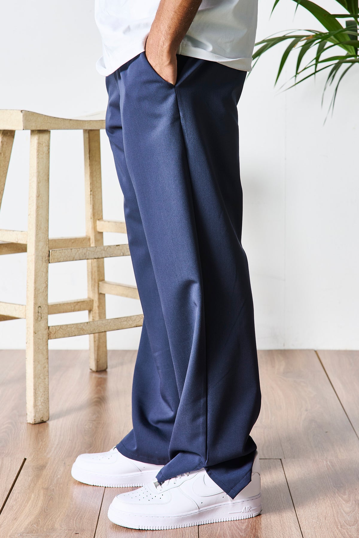 PANTAPALAZZO BLU NAVY SPACCHETTI