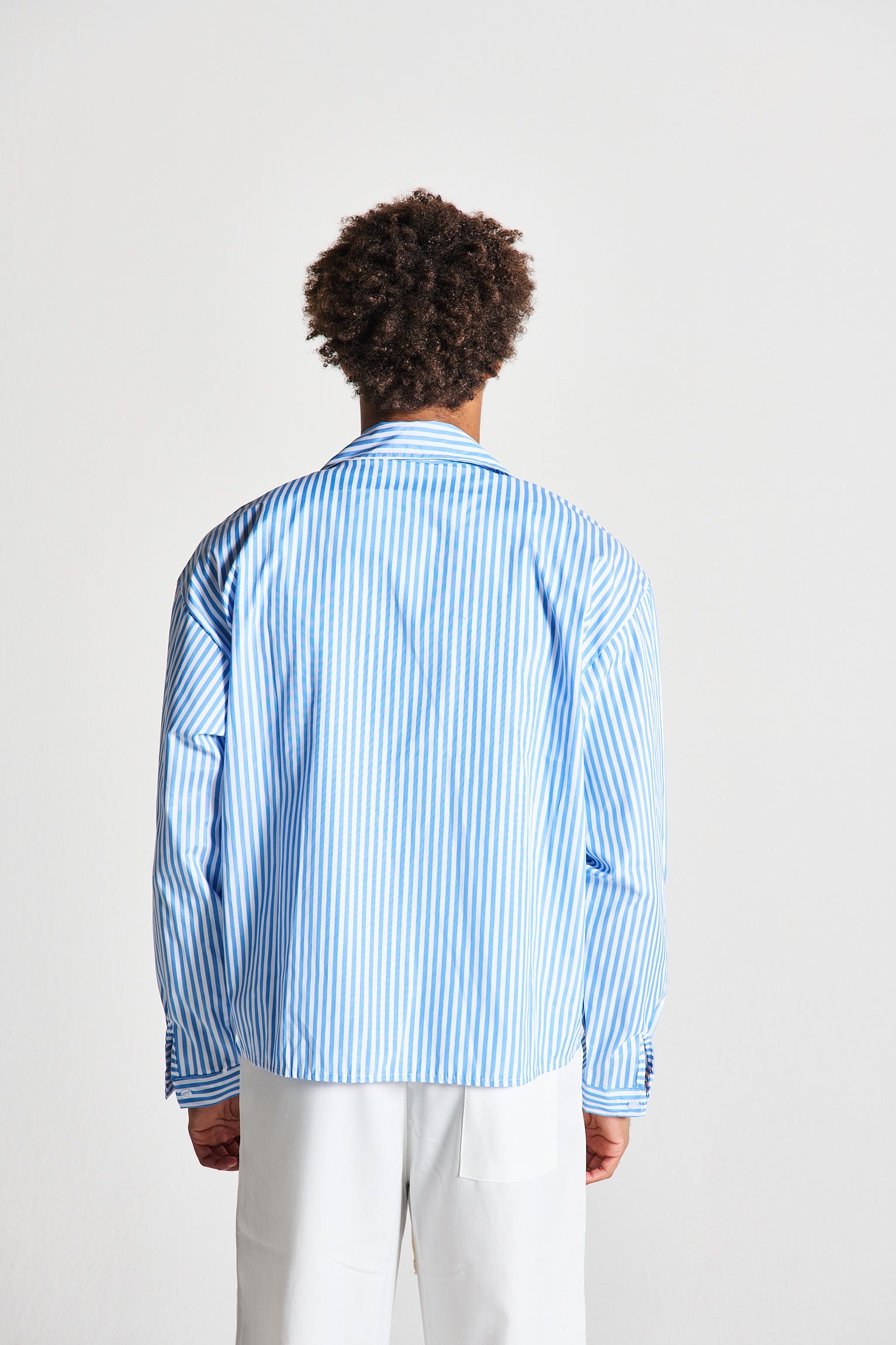 CAMICIA RIGHE KOS AZZURRA