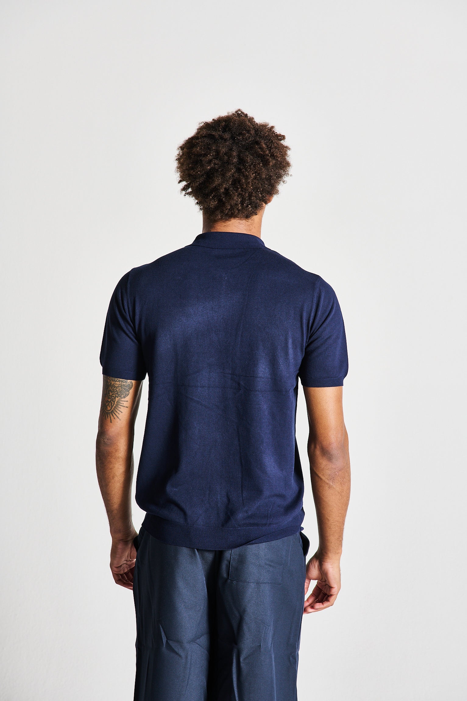 POLO ZIP BLU