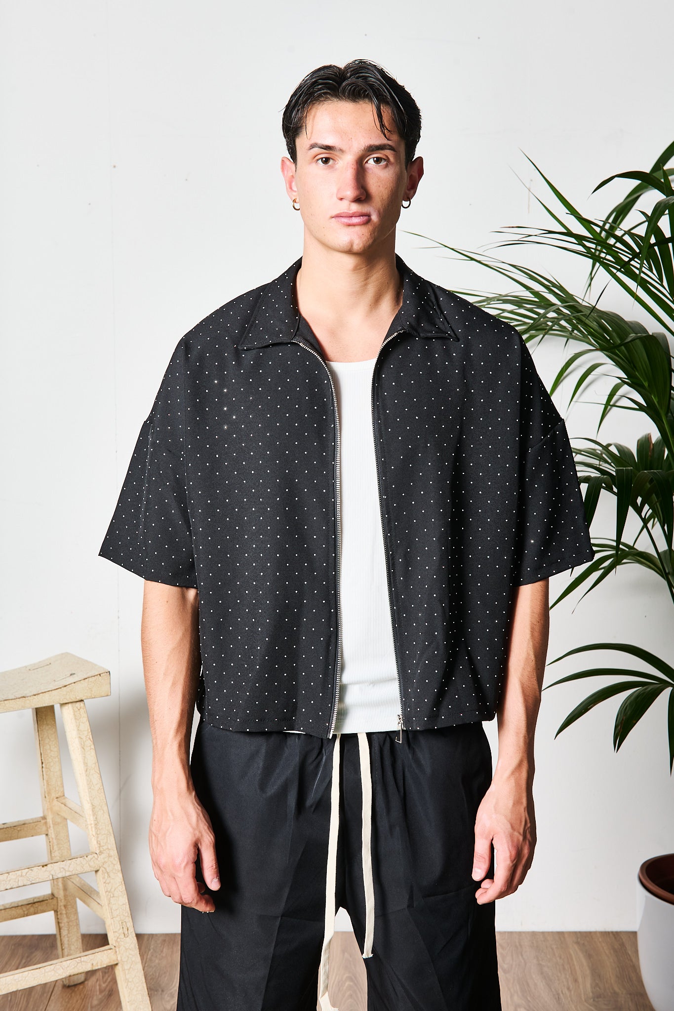 CAMICIA CROP DIAMOND