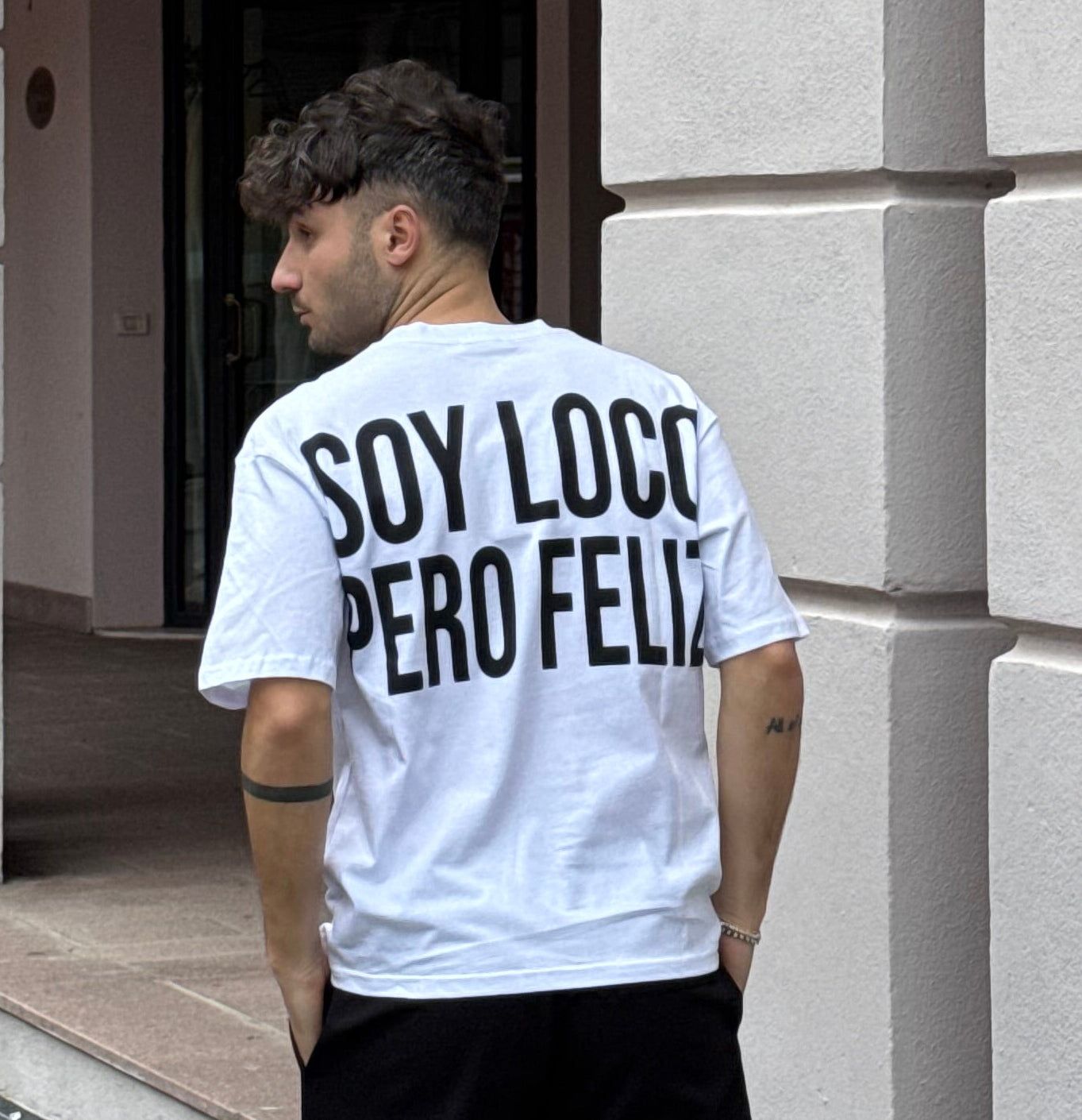 T-SHIRT SOY LOCO PERO FELIZ BIANCA