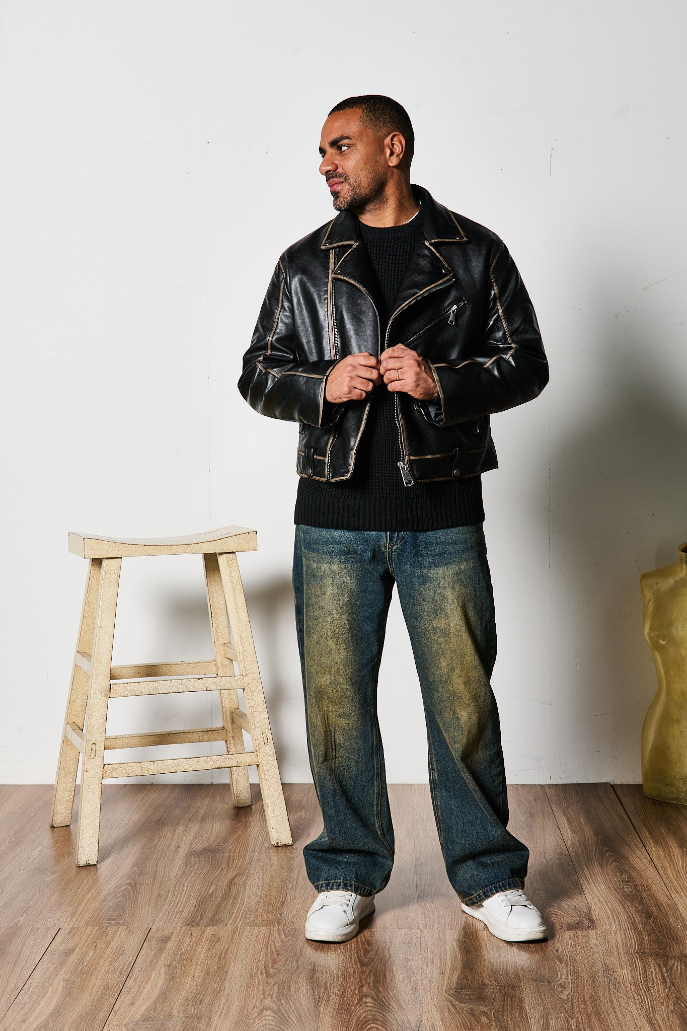 GIACCA IN ECOPELLE EFFETO WASHED