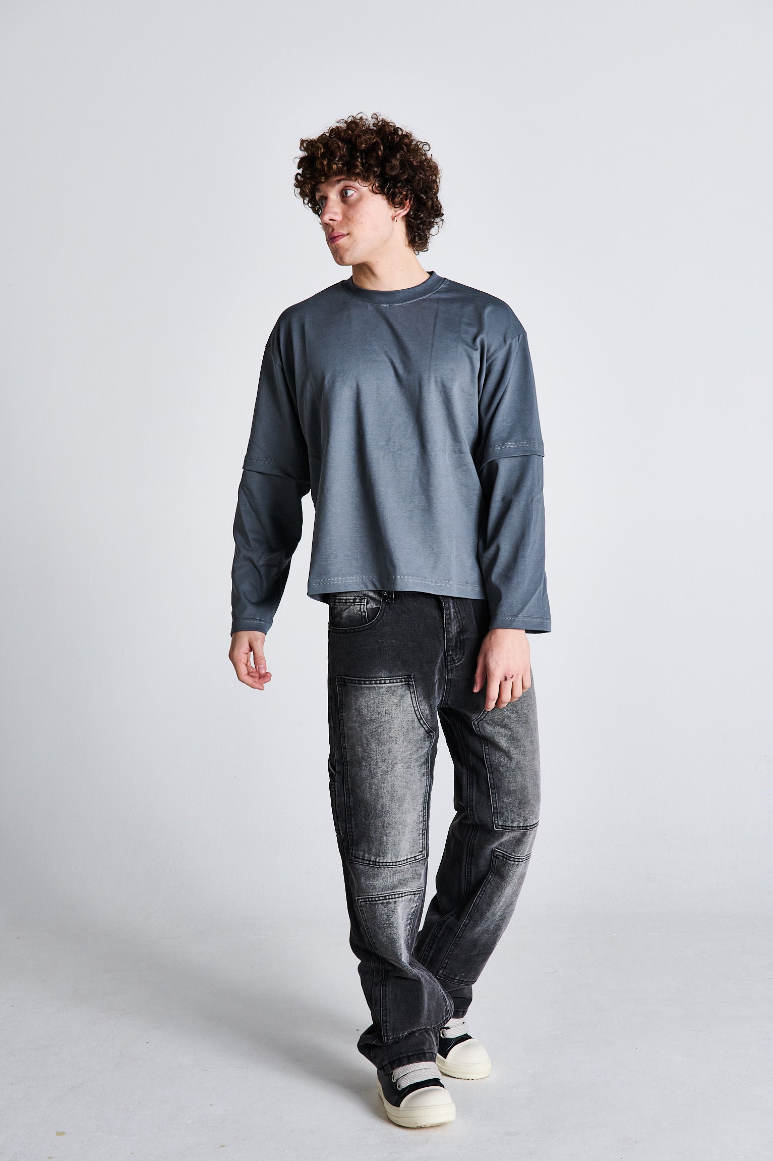 LONGSLEEVE GRIGIO SCURO
