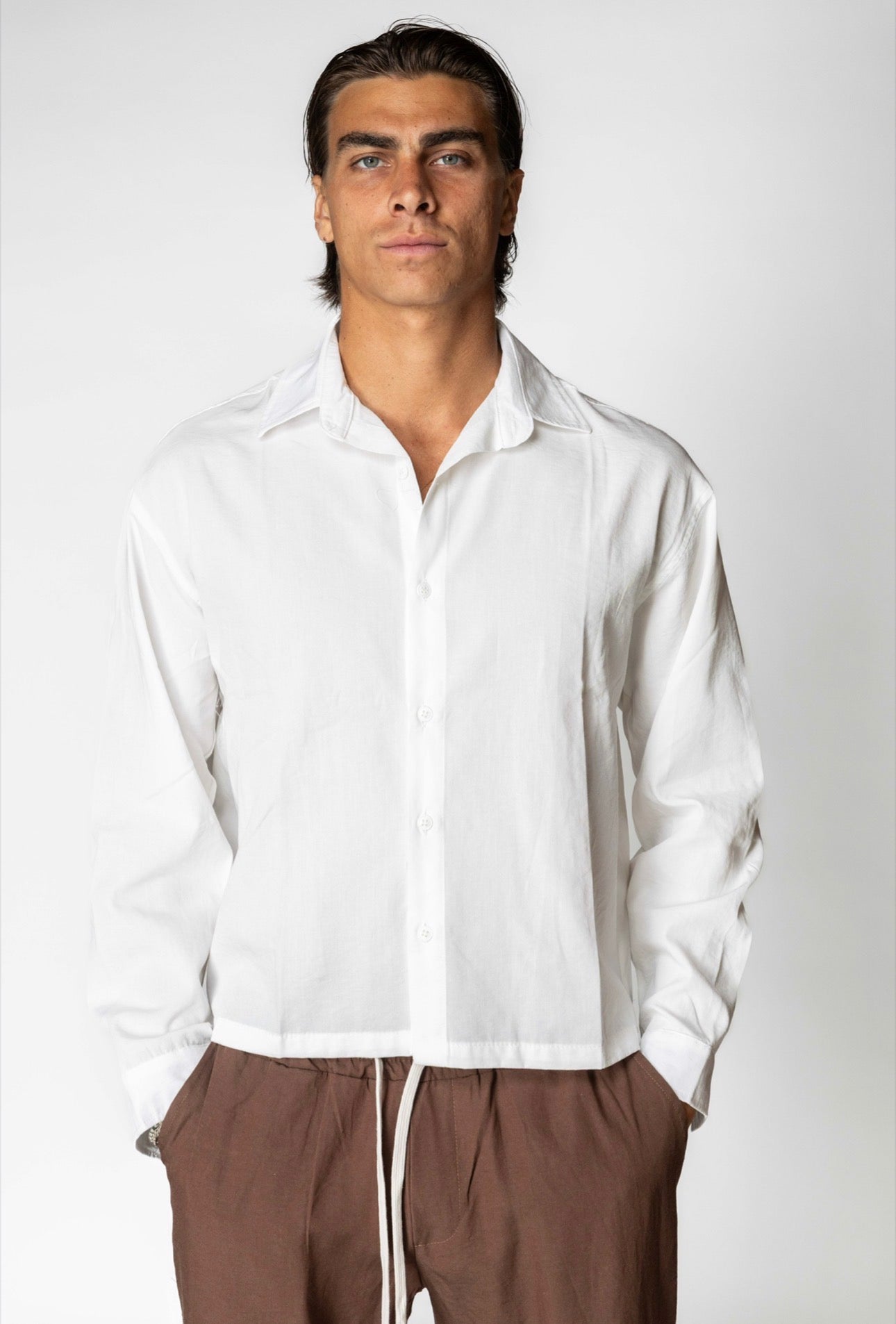 CAMICIA CROP BIANCA