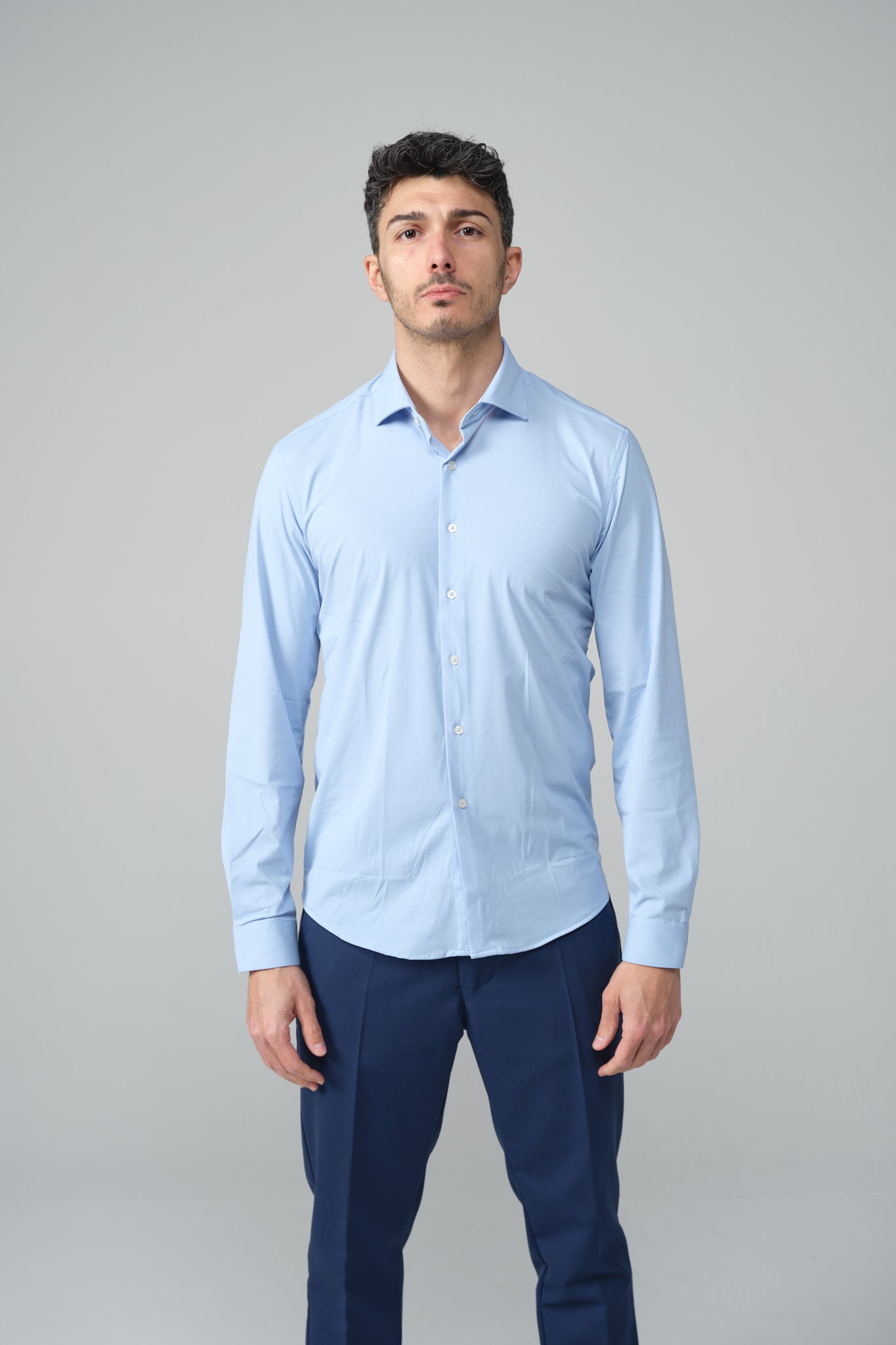 CAMICIA AZZURRA NO STIRO