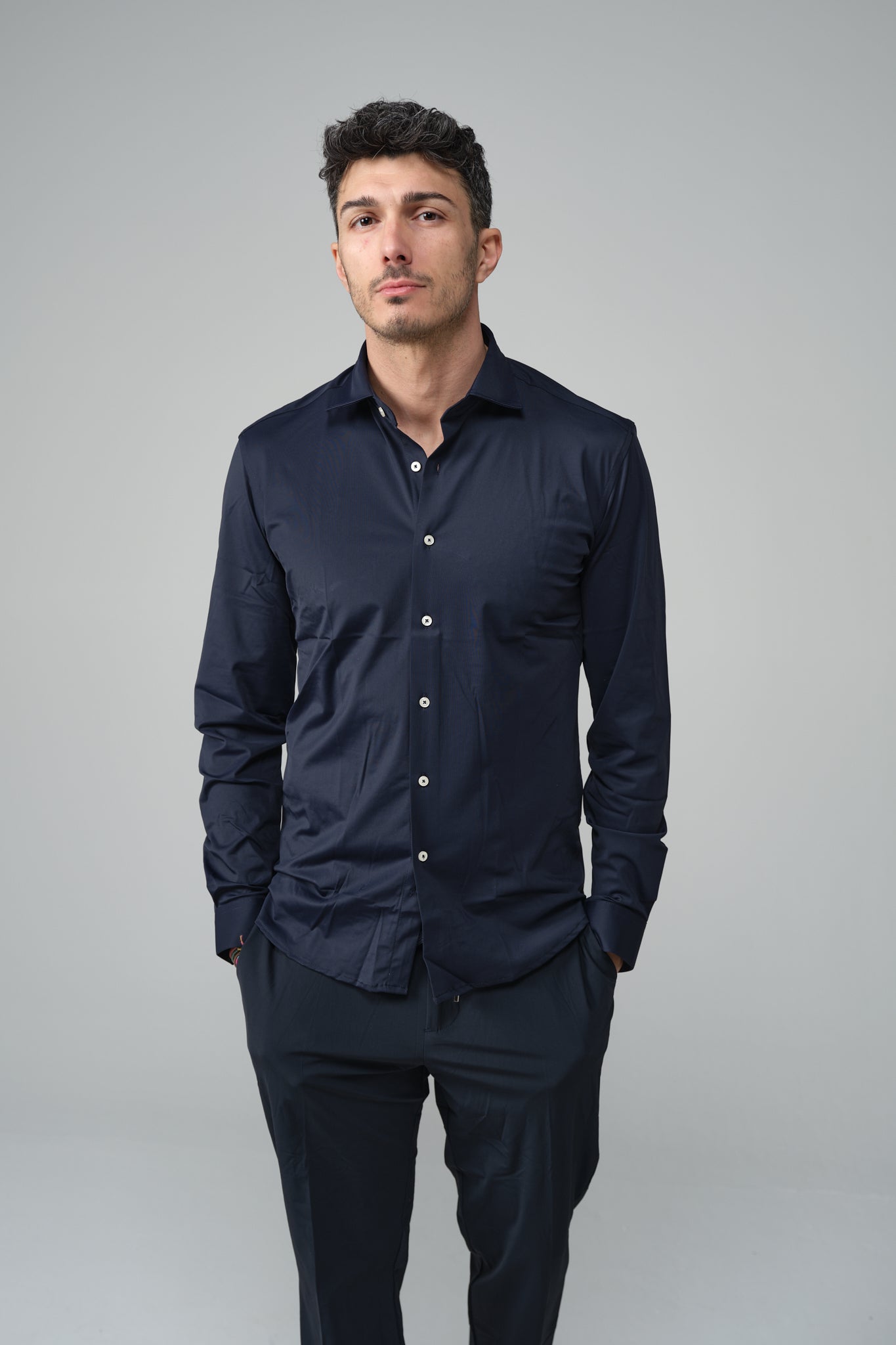 CAMICIA BLU NO STIRO