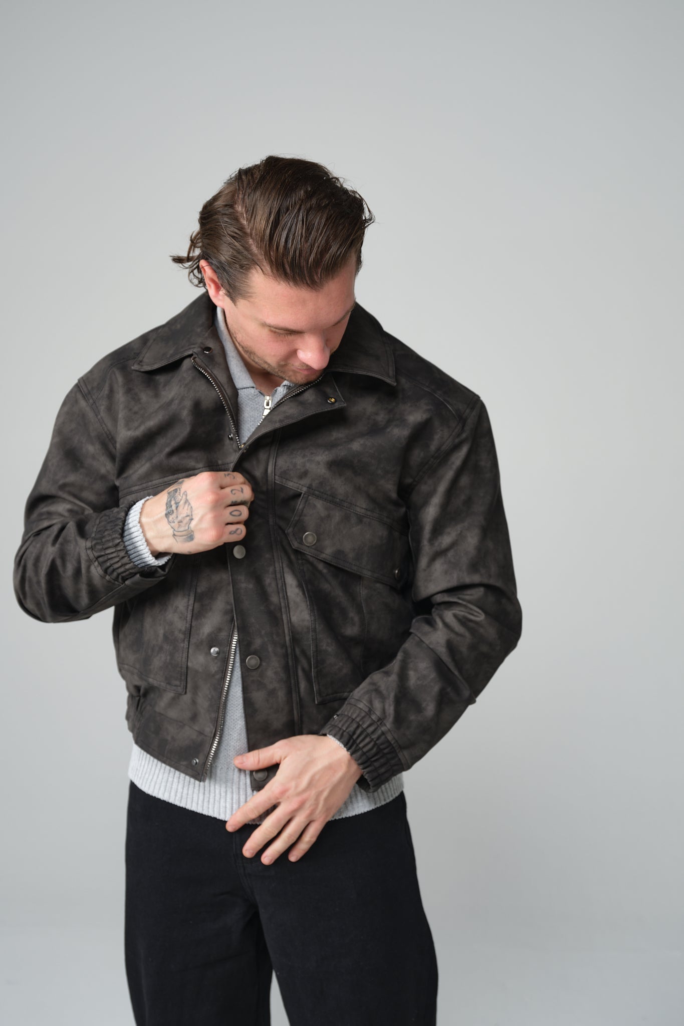 GIACCA ECO-PELLE SLAVATA