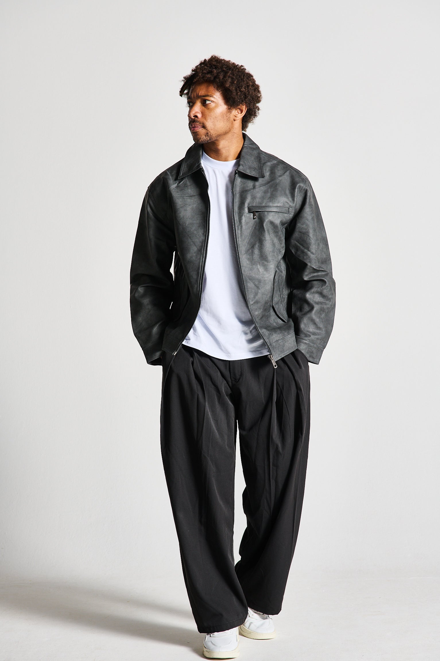 GIACCA ECO-PELLE SLAVATA