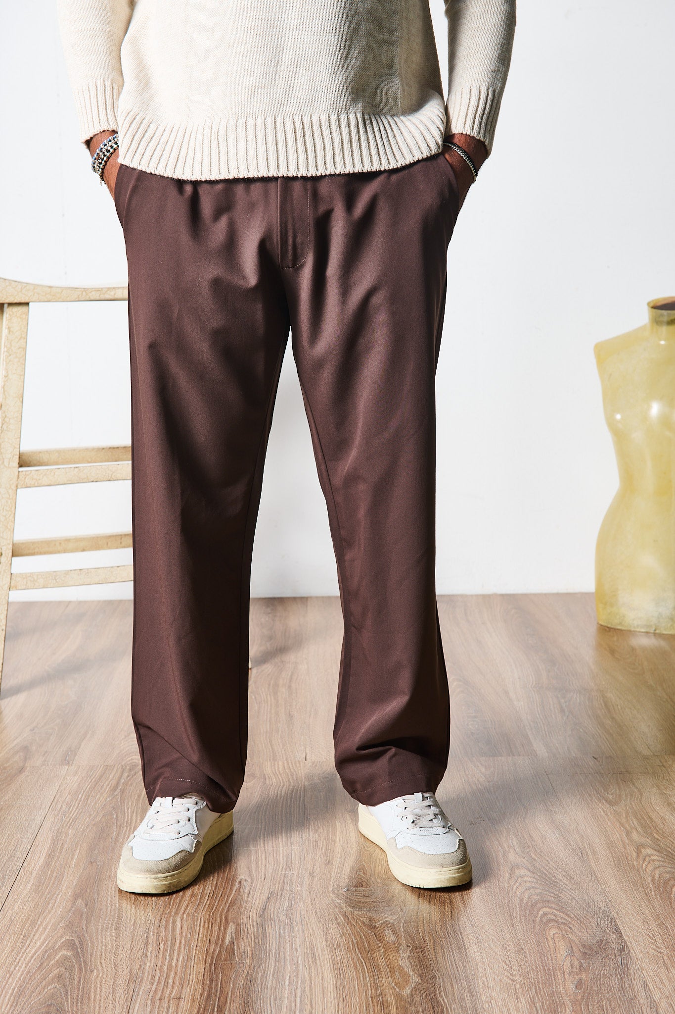 PANTALONE PALAZZO BROWN