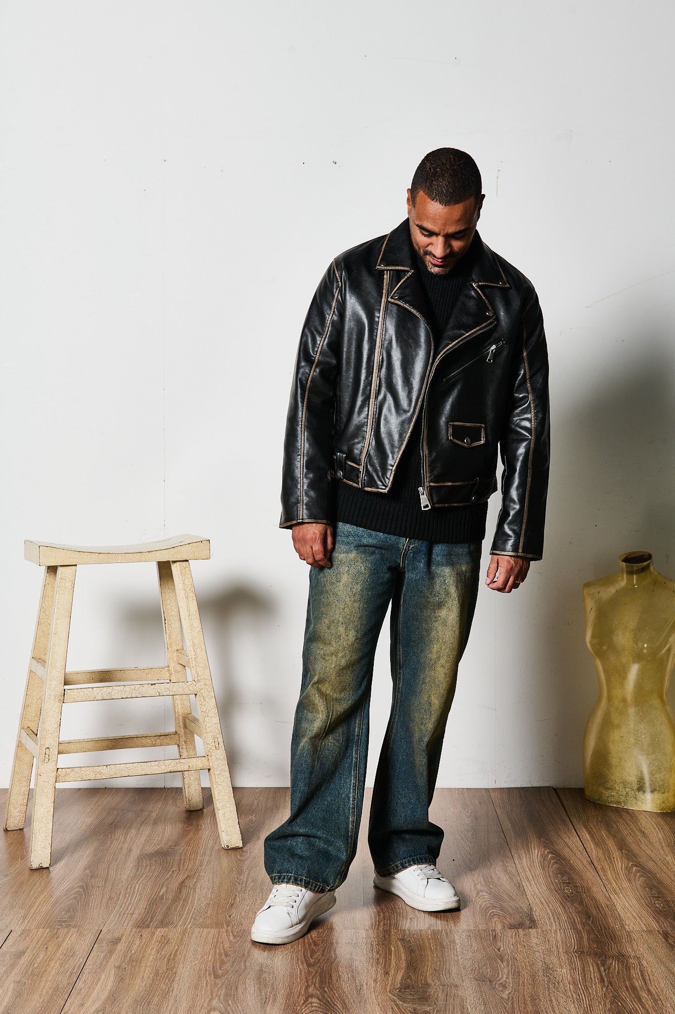 GIACCA IN ECOPELLE EFFETO WASHED