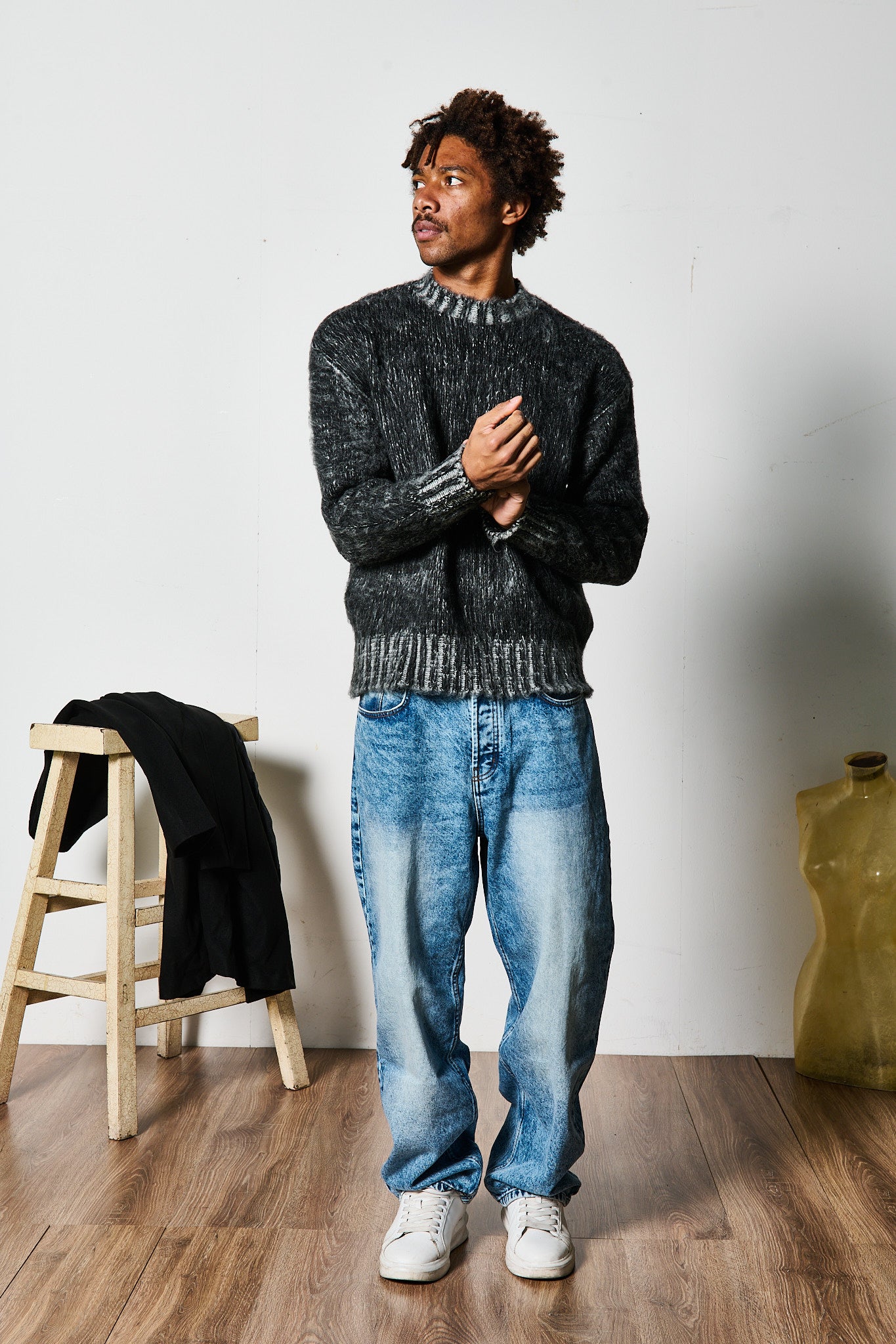 MAGLIONE EFFETTO BICOLOR