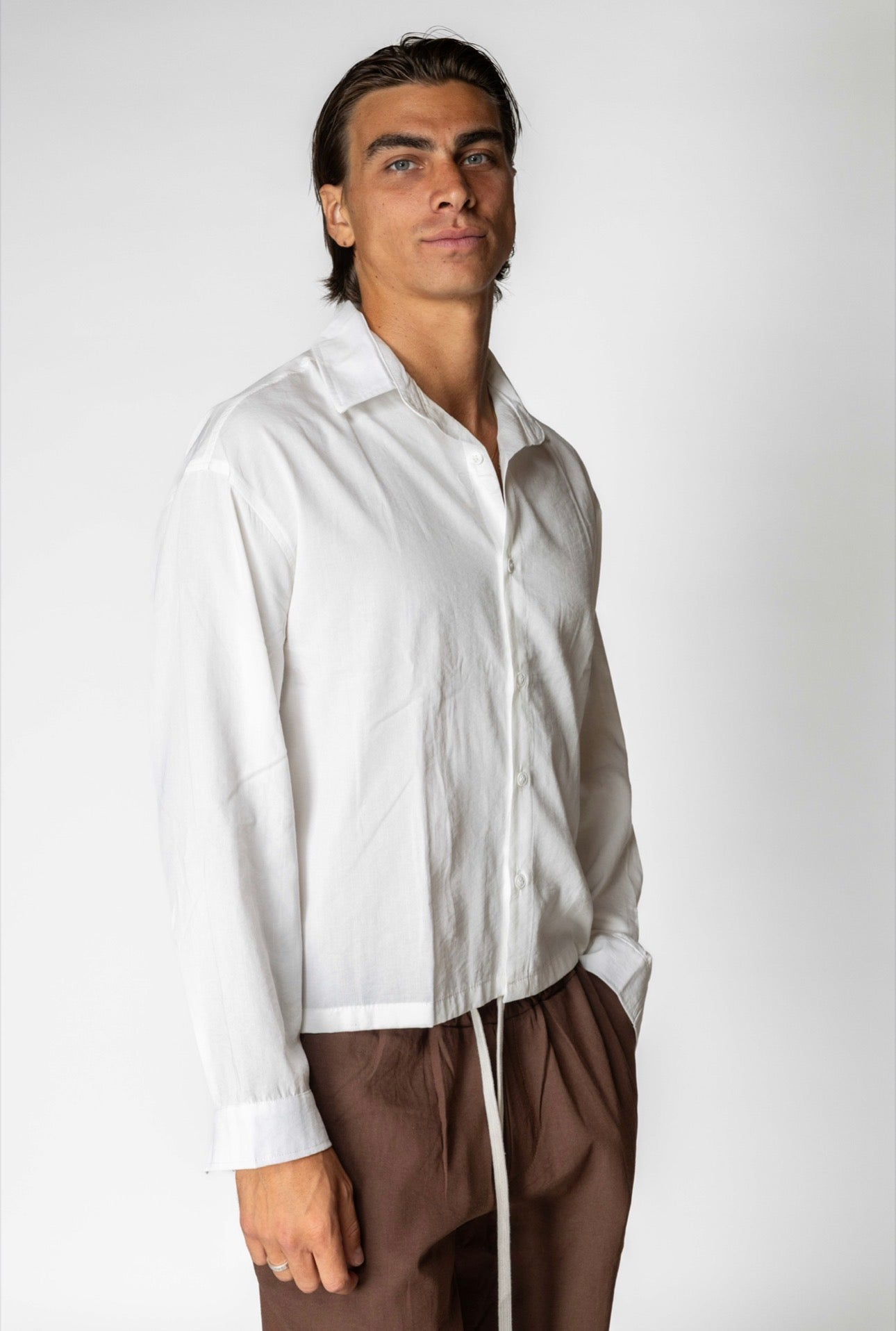 CAMICIA CROP BIANCA