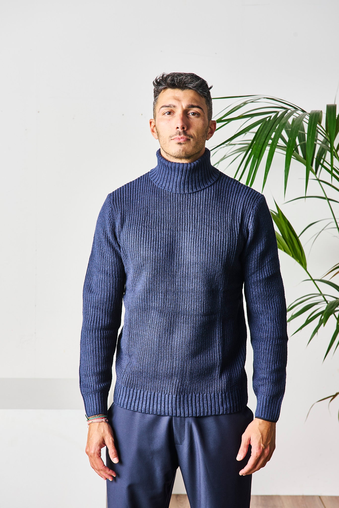 MAGLIONE DOLCEVITA BLU