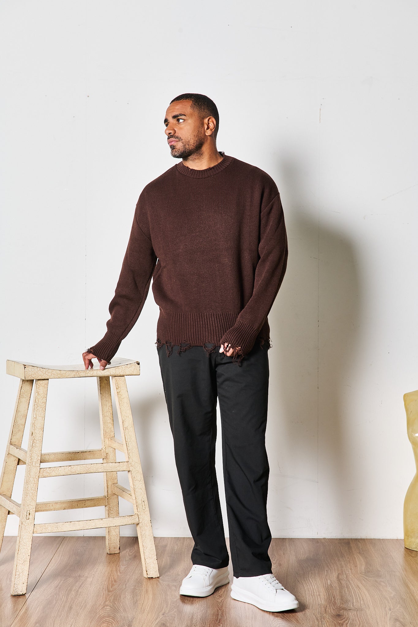 MAGLIONE SFRANGIATO MORO